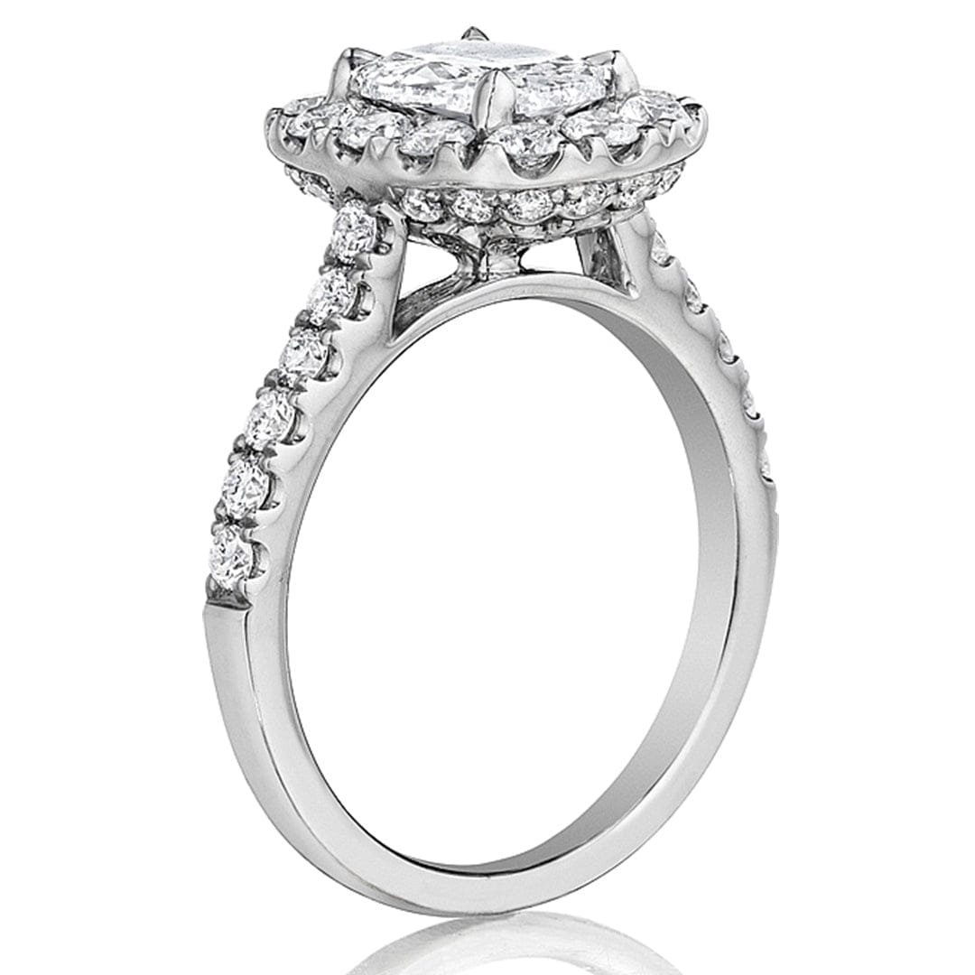Henri Daussi Pave Diamond Engagement Ring