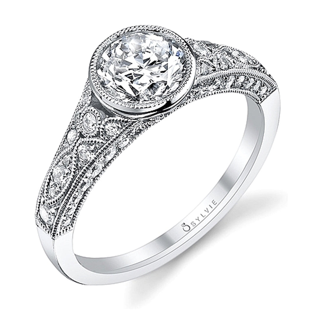 Sylvie Bezel Set Diamond Engagement Ring