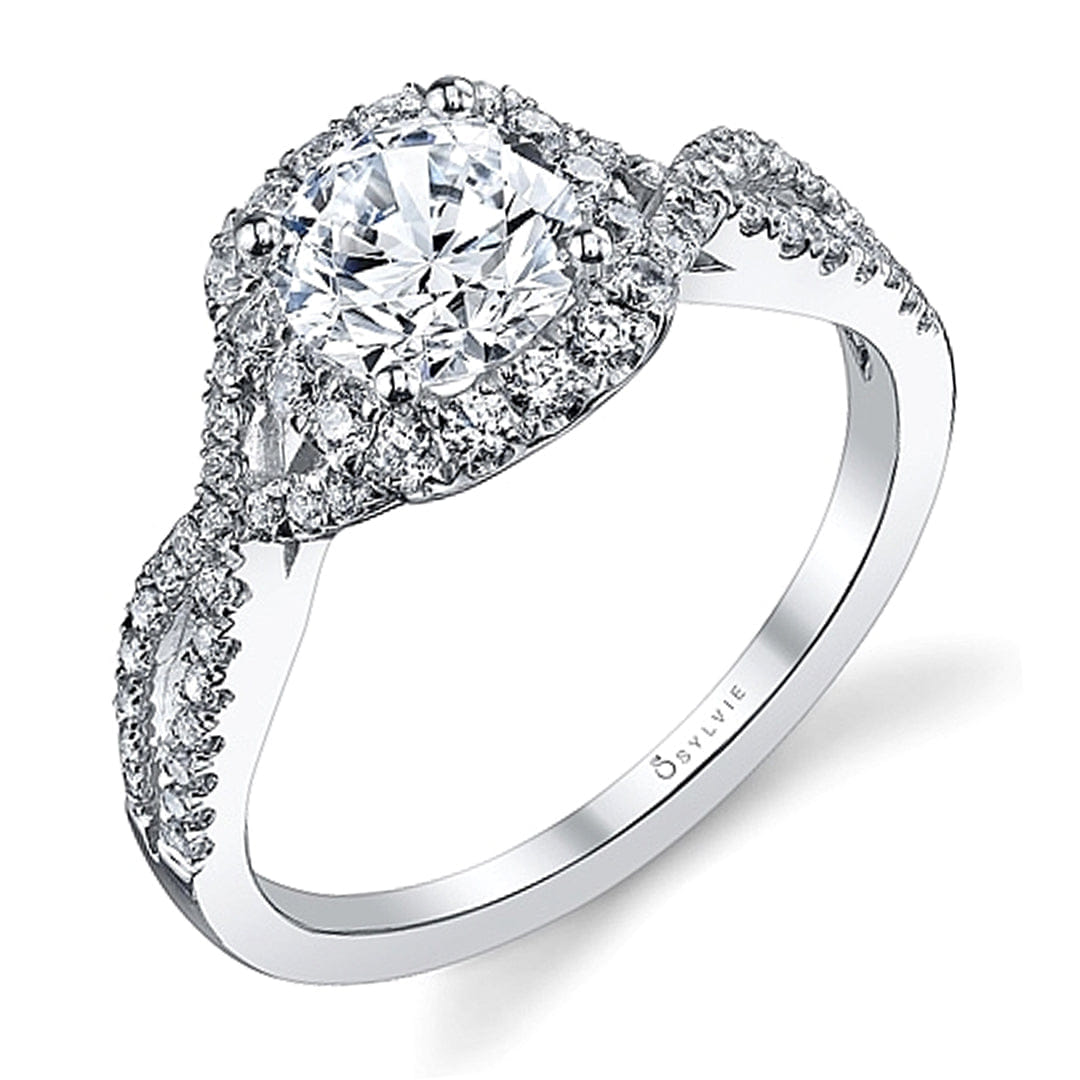 Sylvie Split Shank Diamond Engagement Ring