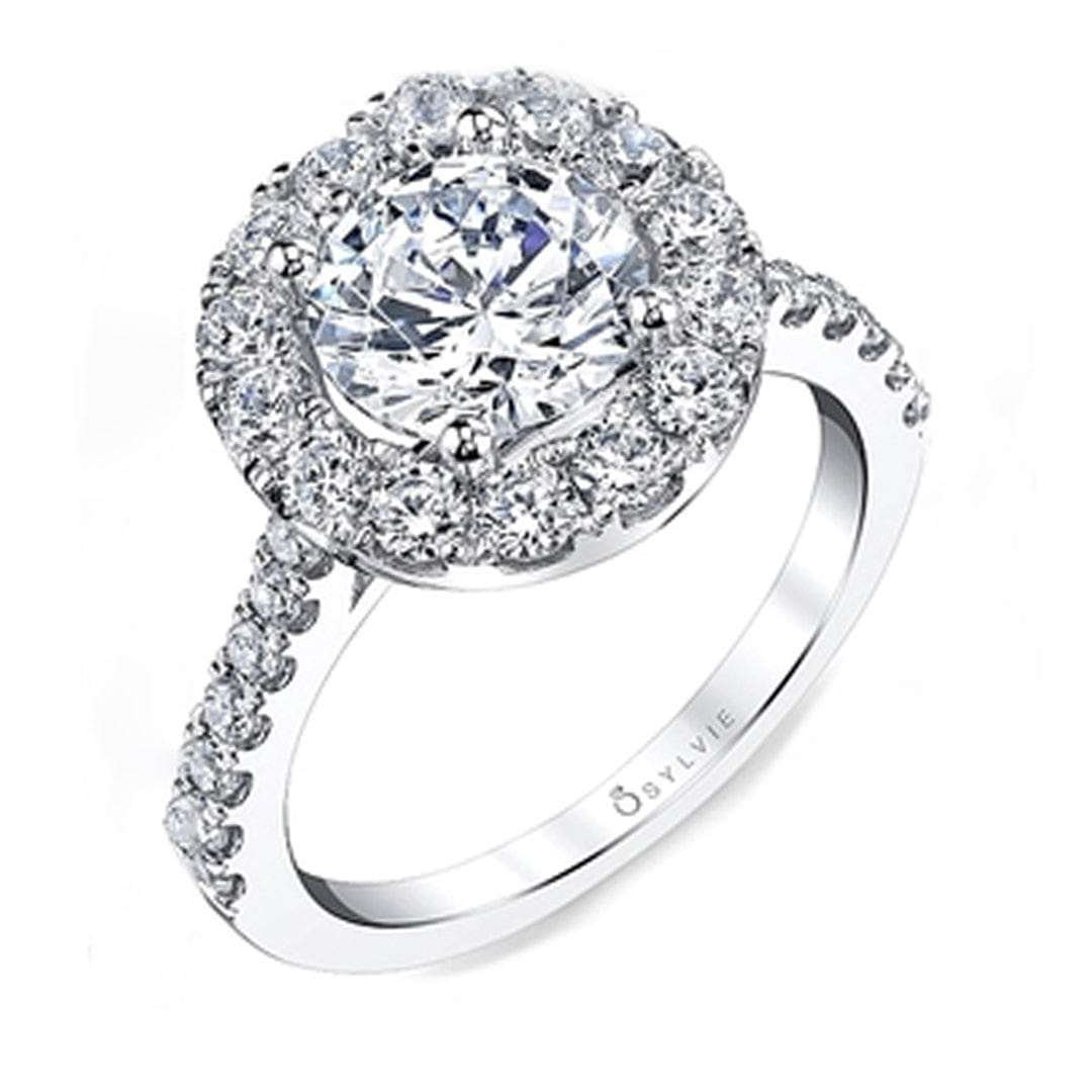 Sylvie Halo Diamond Engagement Ring