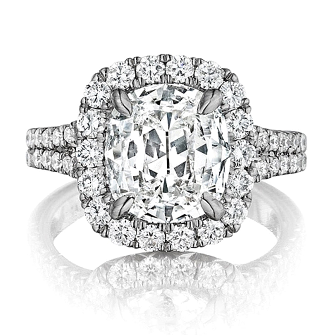 Henri Daussi Split Shank Diamond Engagement Ring