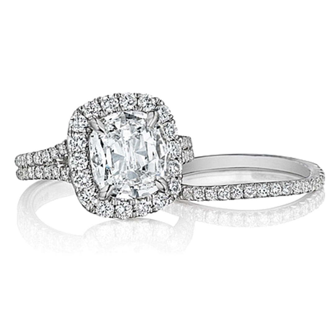 Henri Daussi Split Shank Diamond Engagement Ring