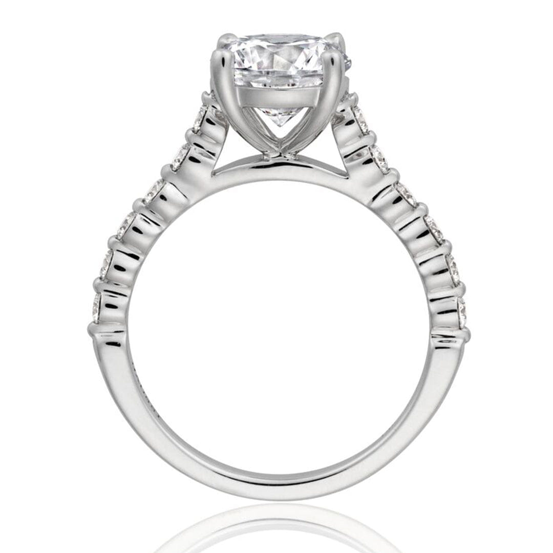 Henri Daussi Prong Set Diamond Engagement Ring