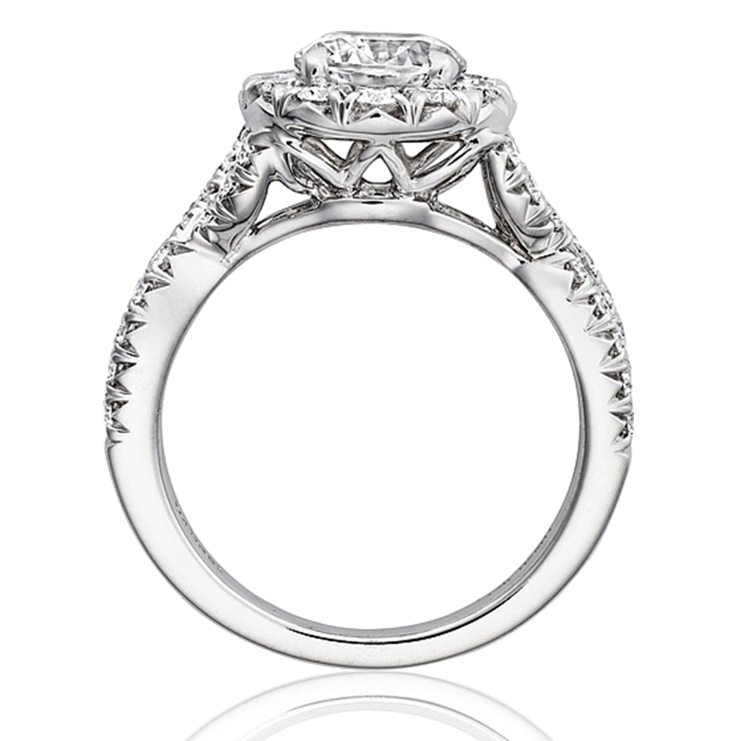 Henri Daussi Pave Twist Diamond Engagement Ring