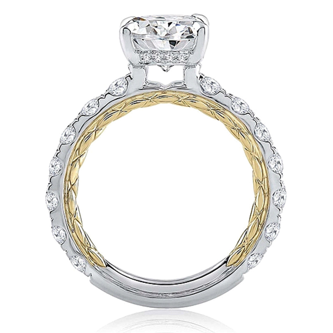 A.Jaffe Two-Tone Diamond Engagement Ring