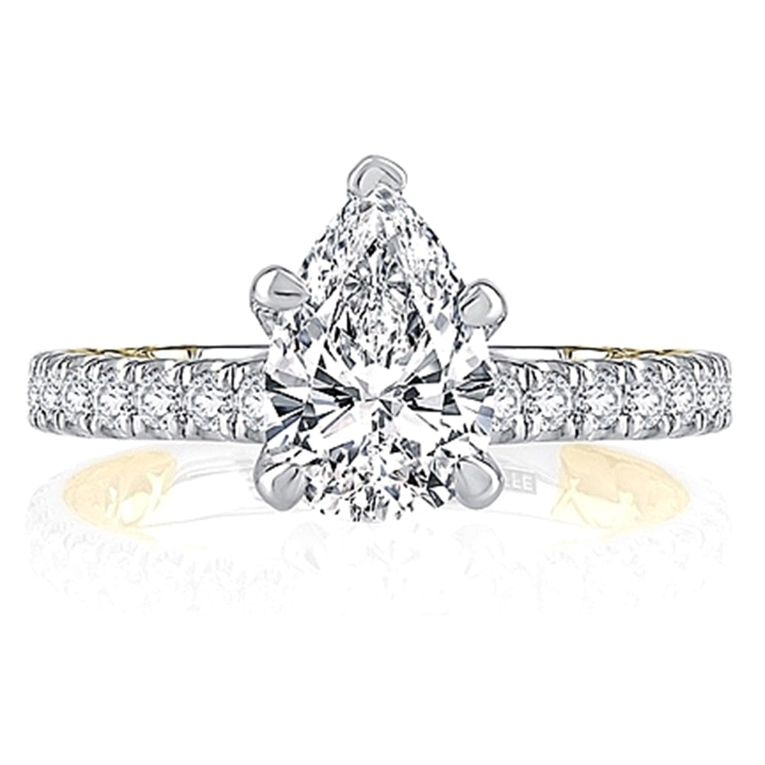 A.Jaffe Two-Tone Pave Diamond Engagement Ring