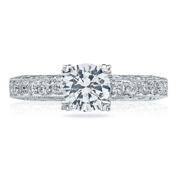 Tacori Engagement Ring with Pave Set Diamonds