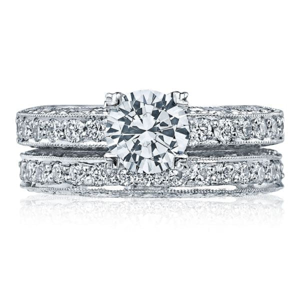 Tacori Engagement Ring with Pave Set Diamonds