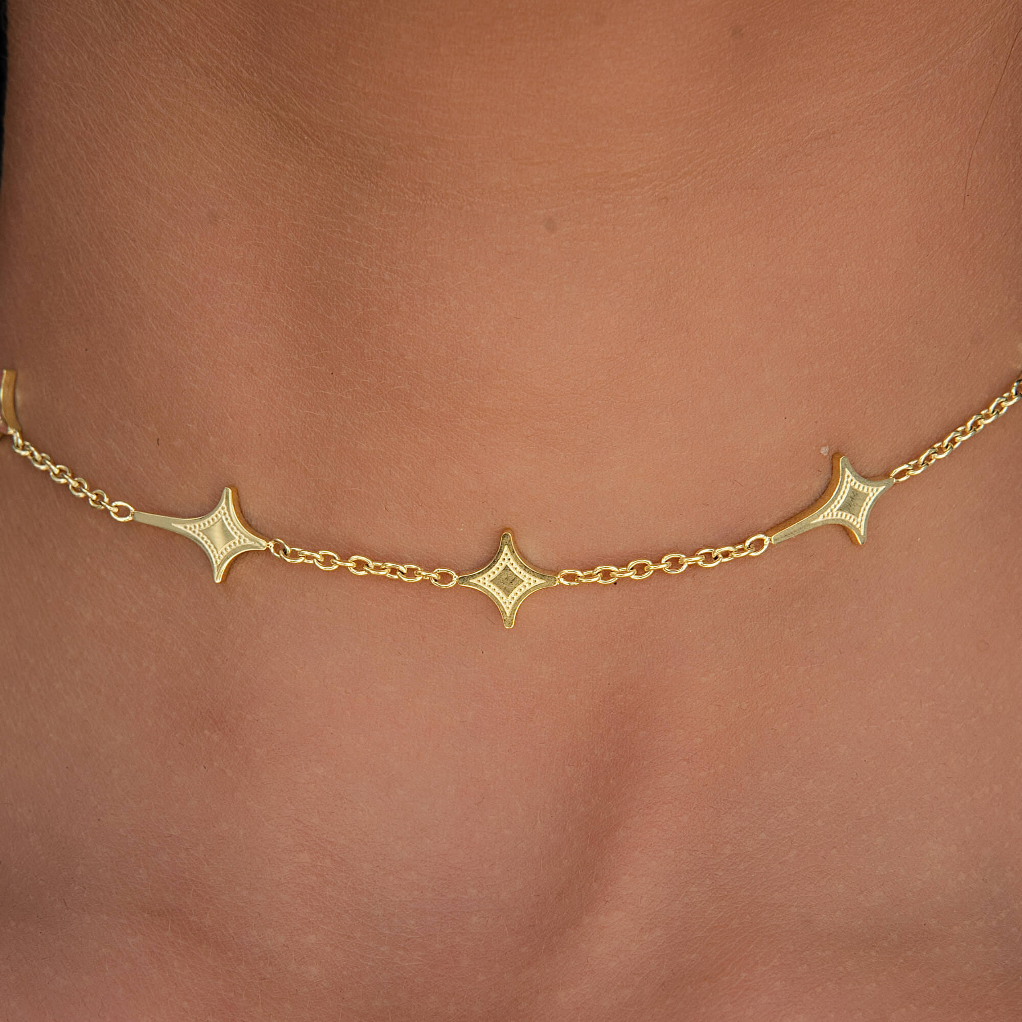 GLD Women GLD Star Adjustable Chain Necklace in Yellow Gold