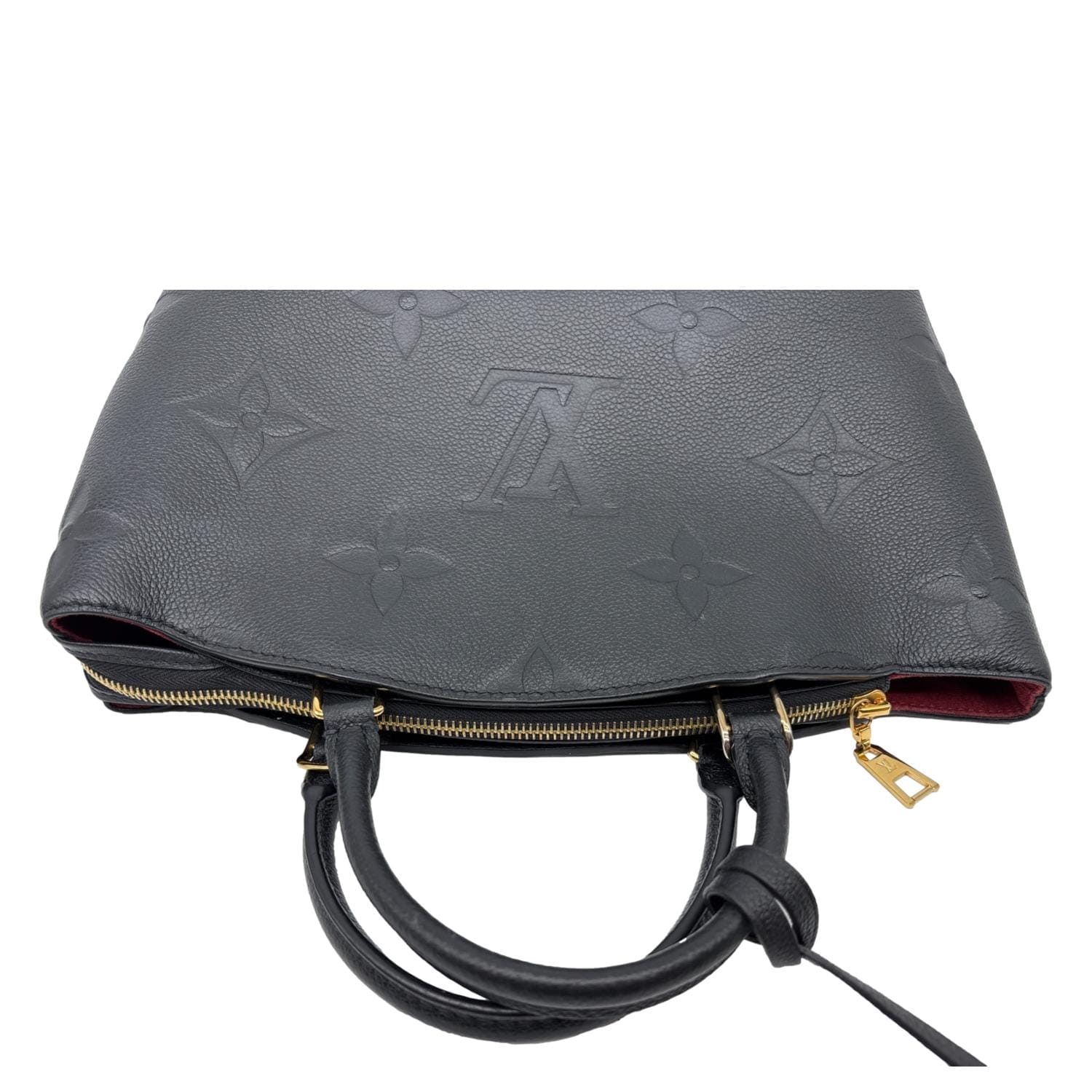 LOUIS VUITTON Petit Palais Monogram Empreinte Leather Shoulder Bag Black