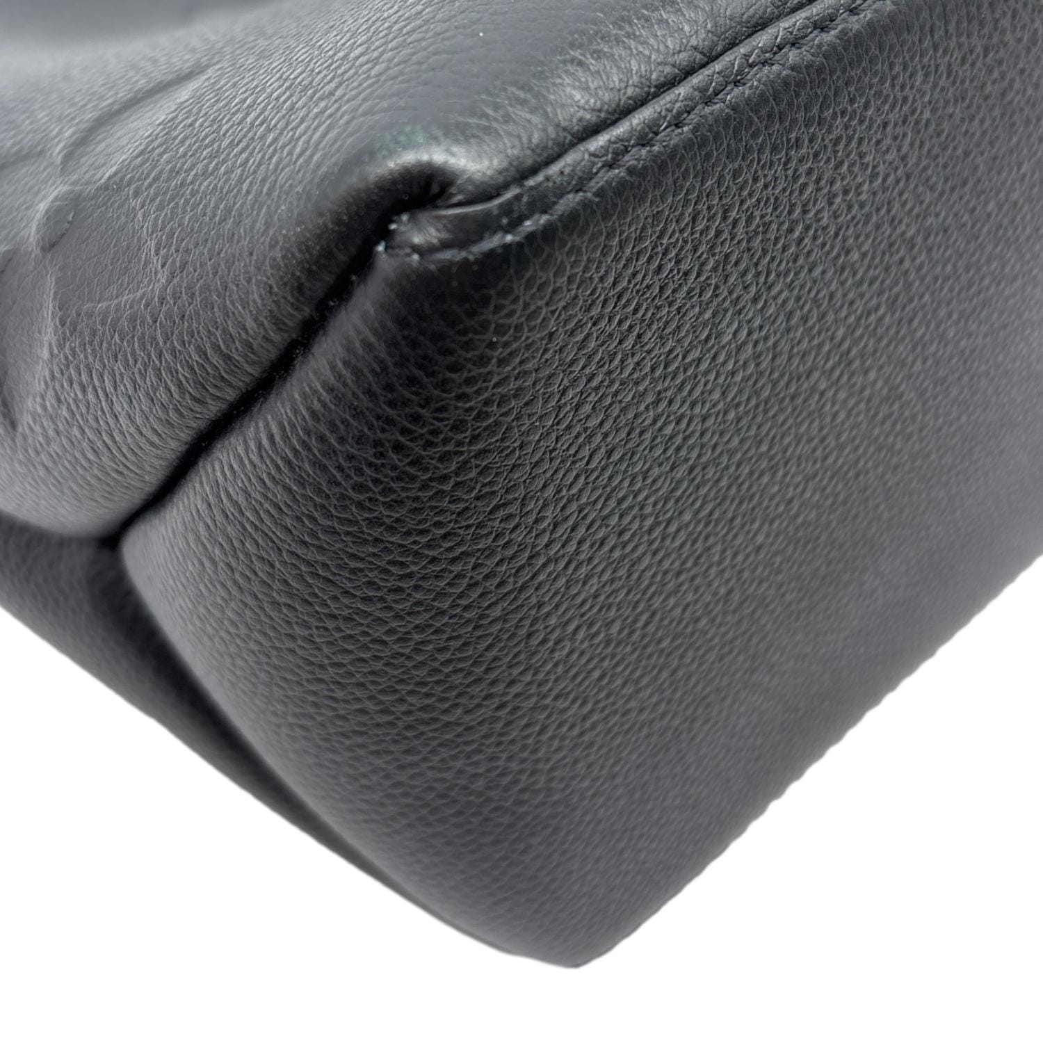 LOUIS VUITTON Petit Palais Monogram Empreinte Leather Shoulder Bag Black