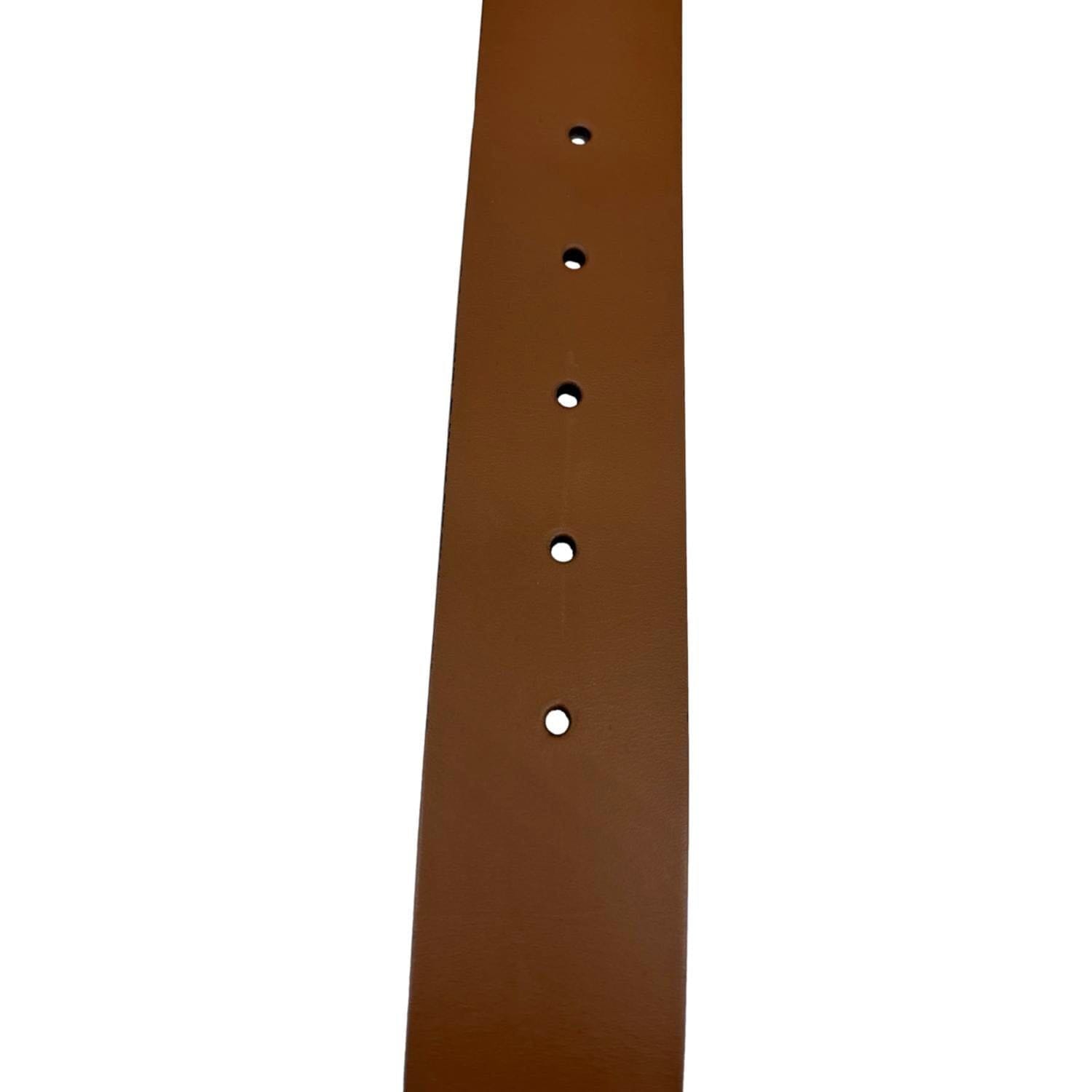 GUCCI Interlocking G Leather Belt Brown 546389 Size 95/38