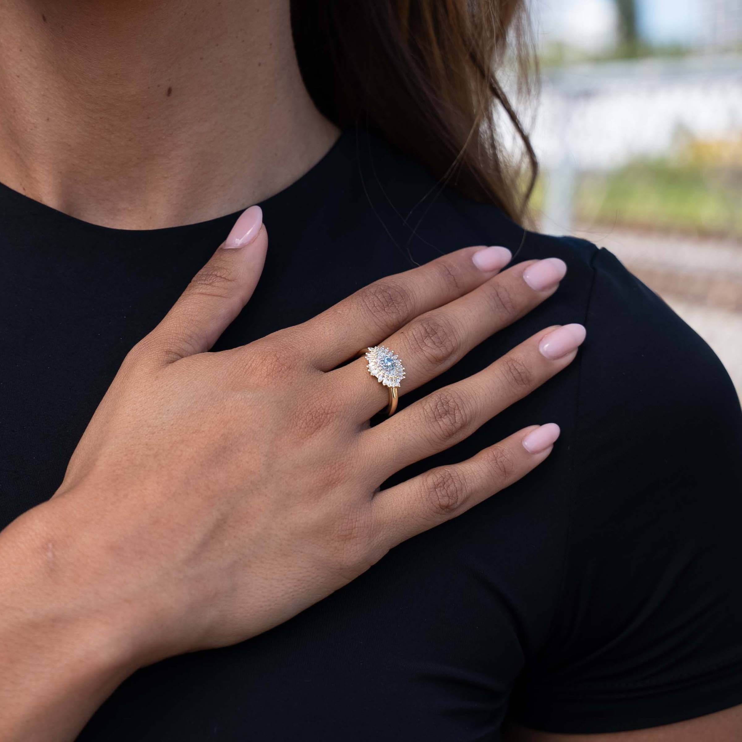 GLD Women Evil Eye Ring Ring in Yellow Gold Vermeil