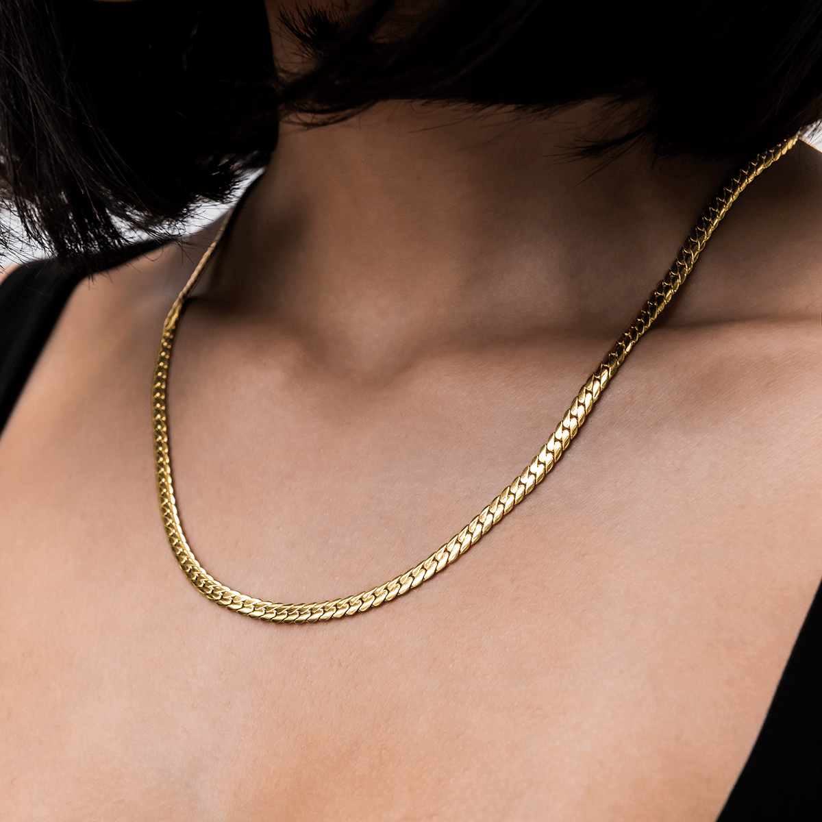 GLD Women South Beach Cuban™ Necklace in Yellow Gold- 5mm