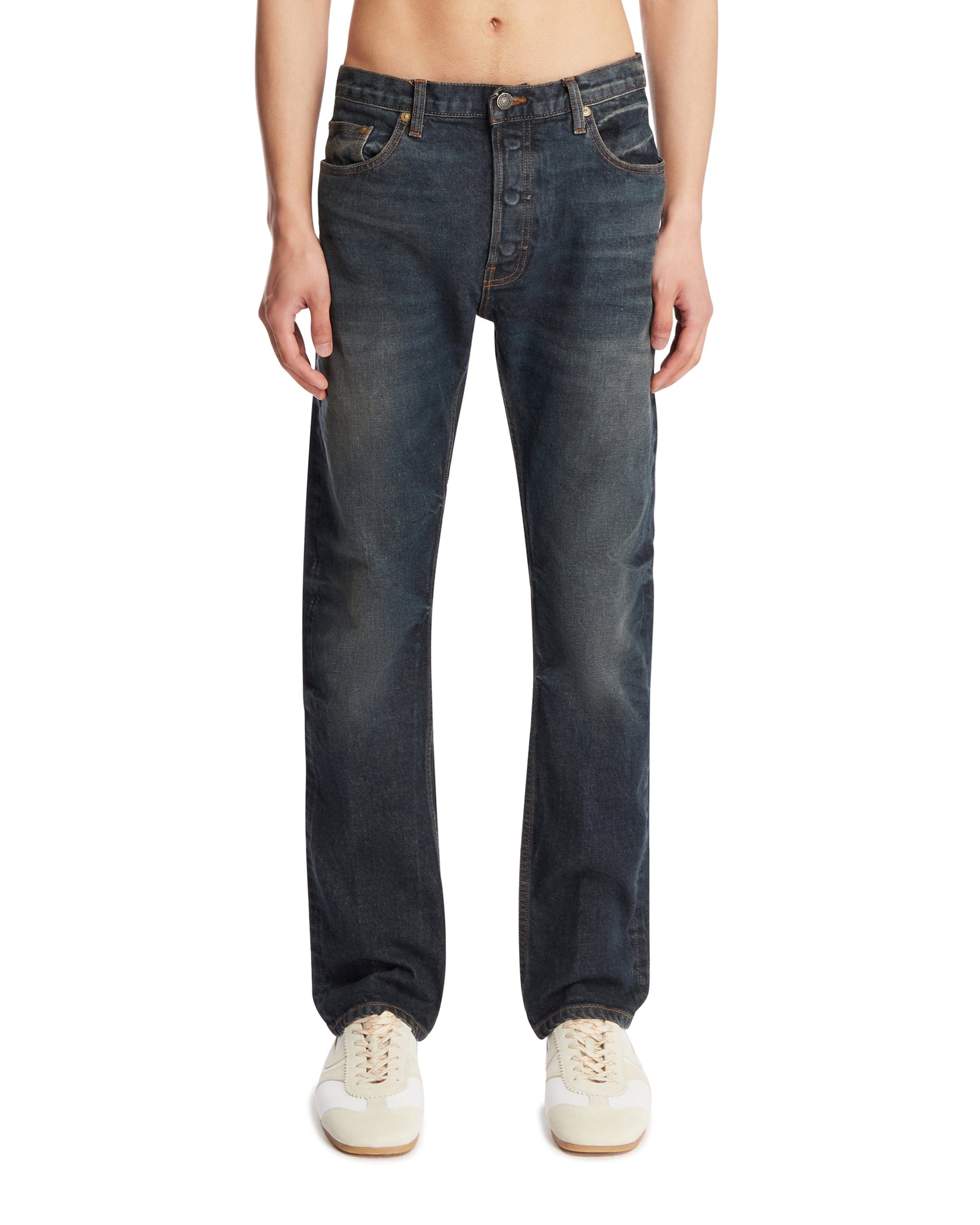 ANTIK DENIM Jeans A Gamba Dritta Blu