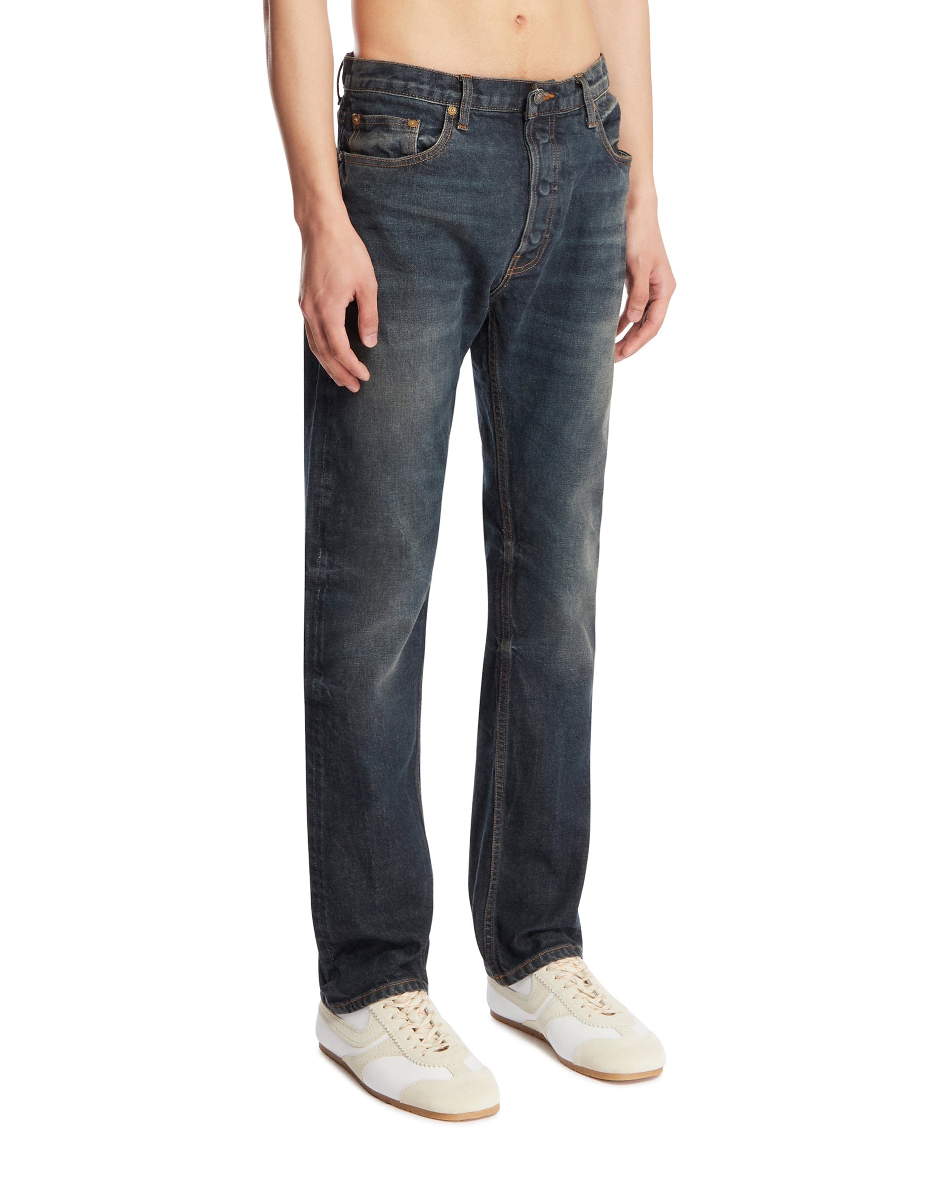 ANTIK DENIM Jeans A Gamba Dritta Blu