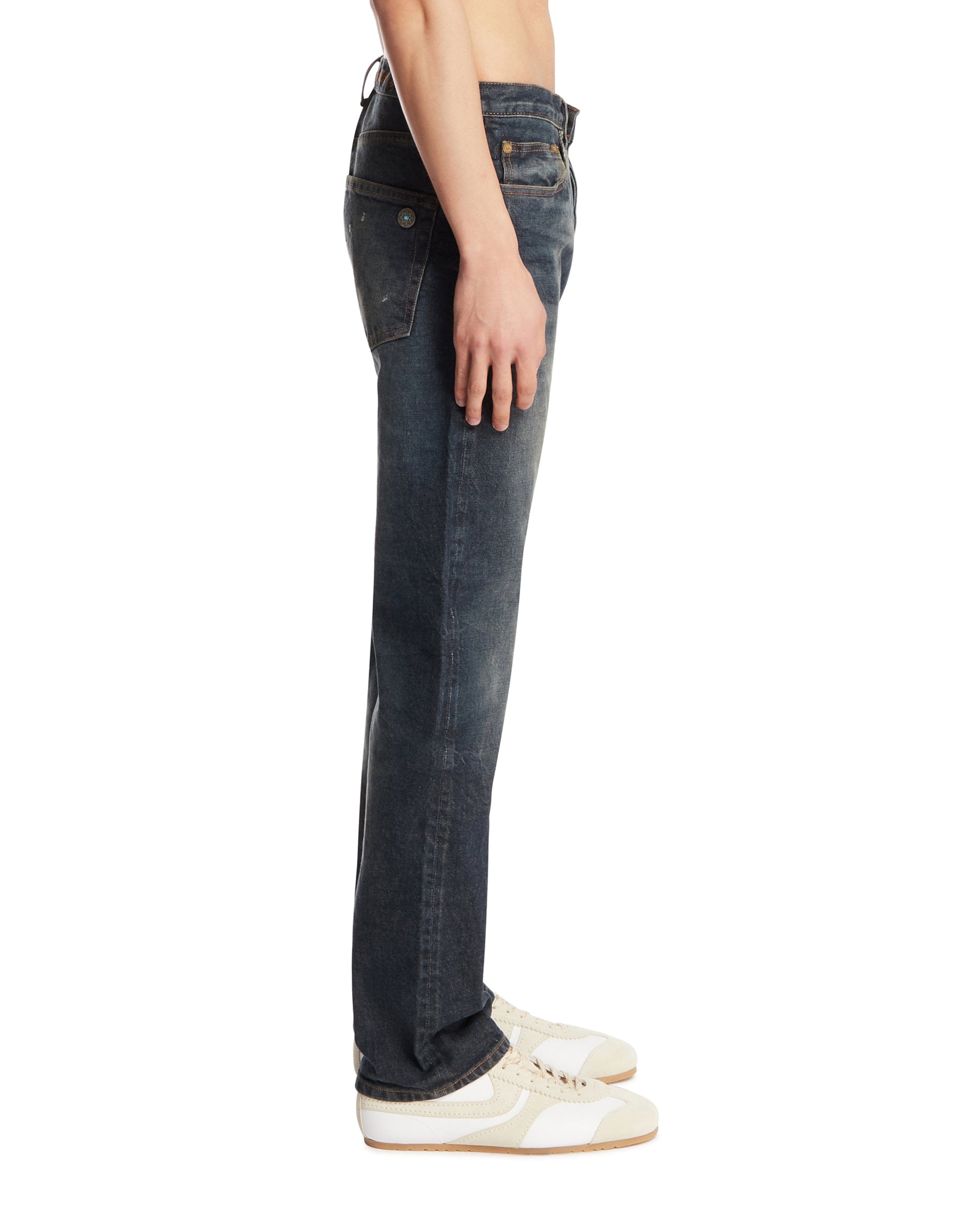 ANTIK DENIM Jeans A Gamba Dritta Blu