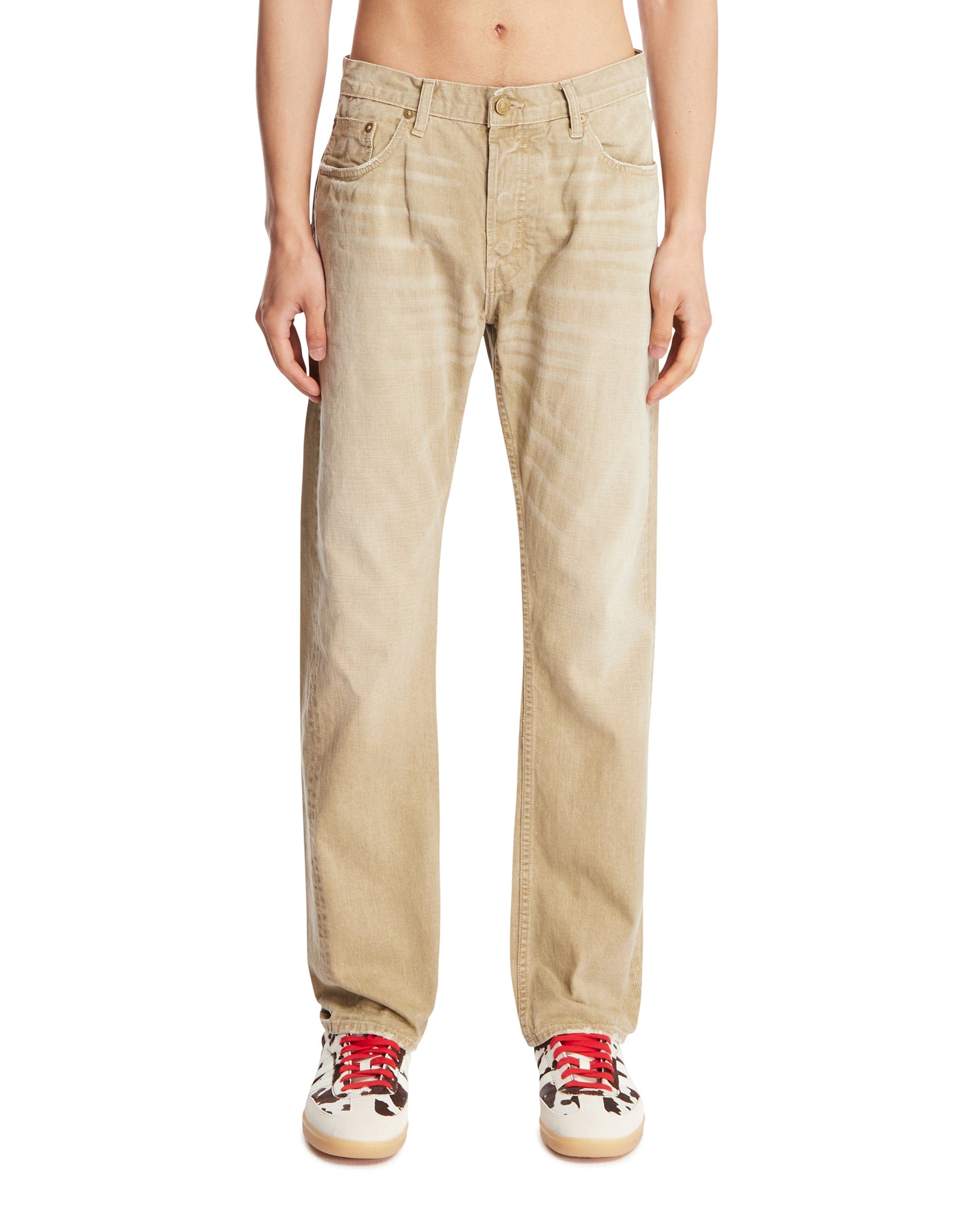 ANTIK DENIM Jeans A Gamba Dritta Beige