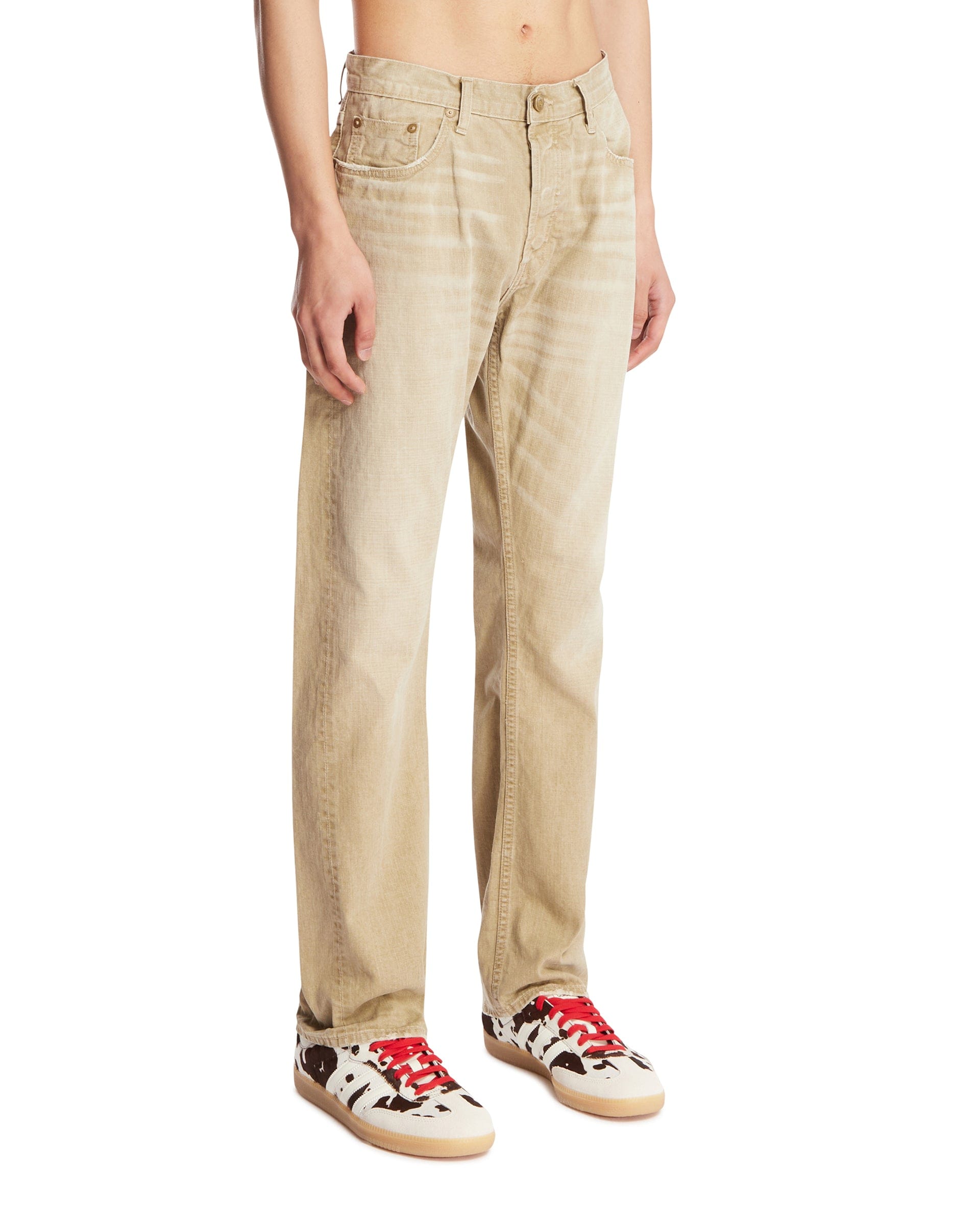 ANTIK DENIM Jeans A Gamba Dritta Beige