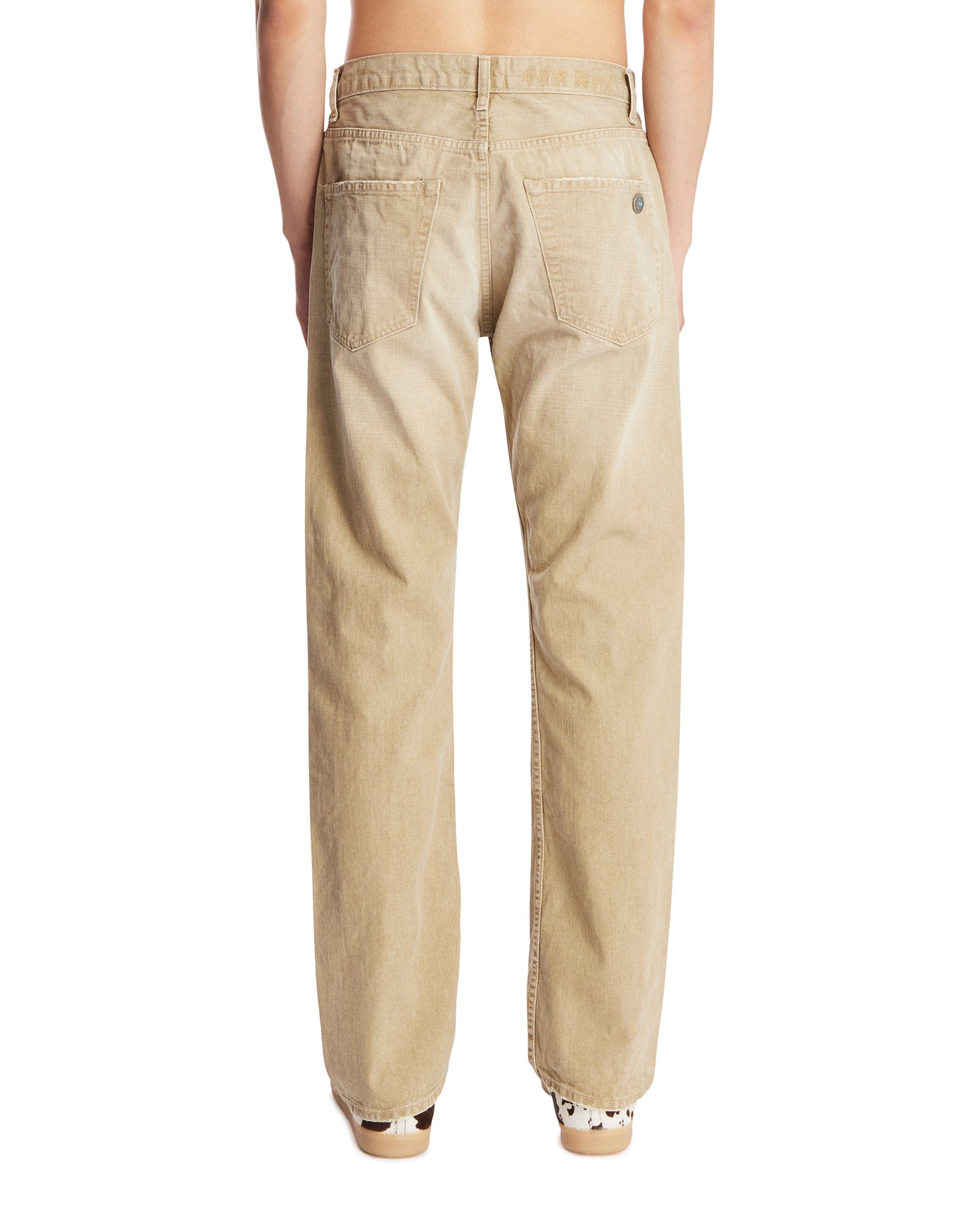ANTIK DENIM Jeans A Gamba Dritta Beige