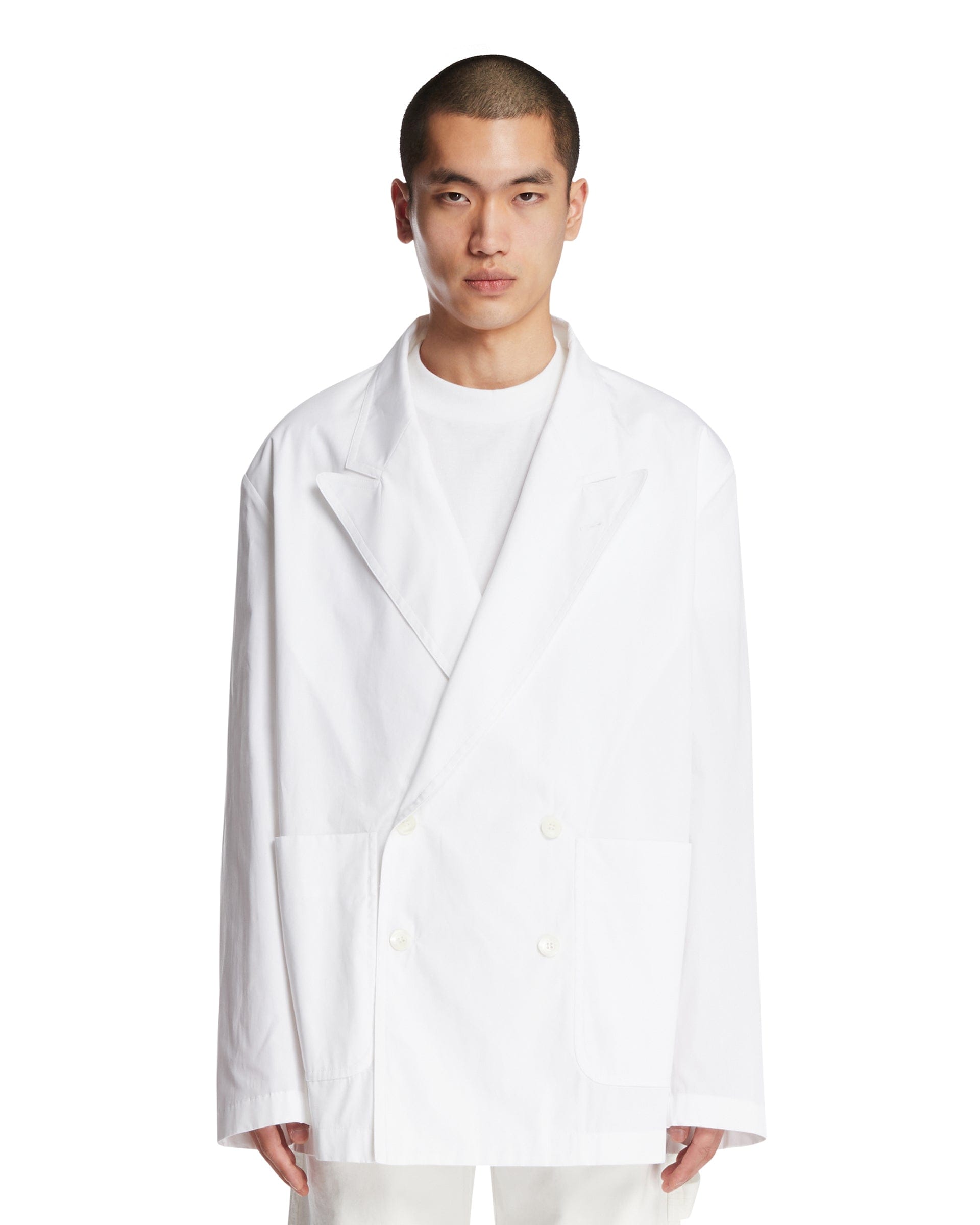 DRIES VAN NOTEN Blazer Doppiopetto Bianco