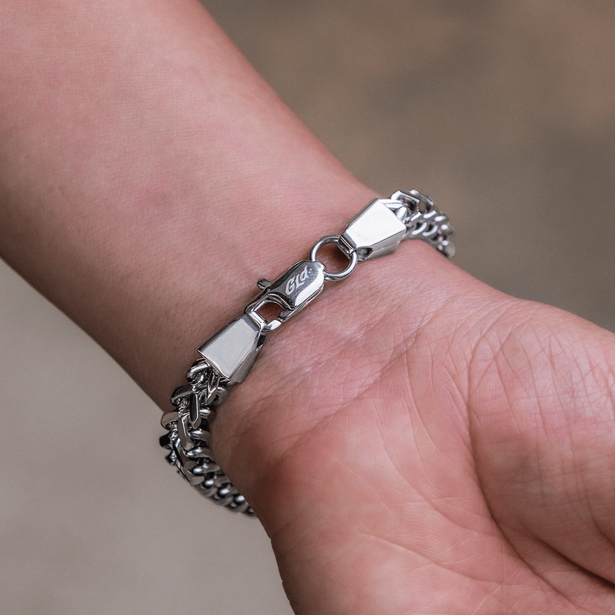 GLD PROMO - WOMEN Franco Bracelet in White Gold- 6mm