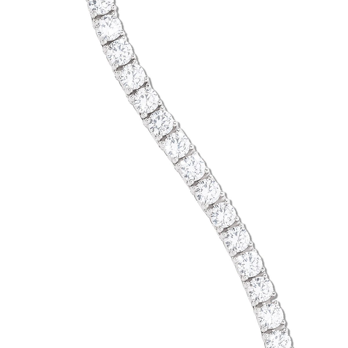 GLD PROMO - WOMEN Diamond Tennis Necklace in White Gold- 5mm