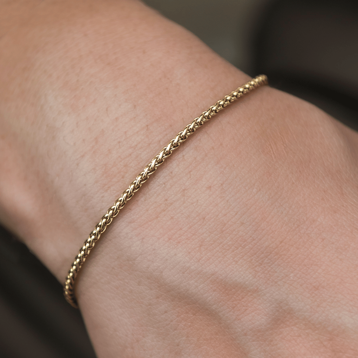 GLD PROMO SETS - WOMEN Palm Chain Bracelet in Yellow Gold- 2mm