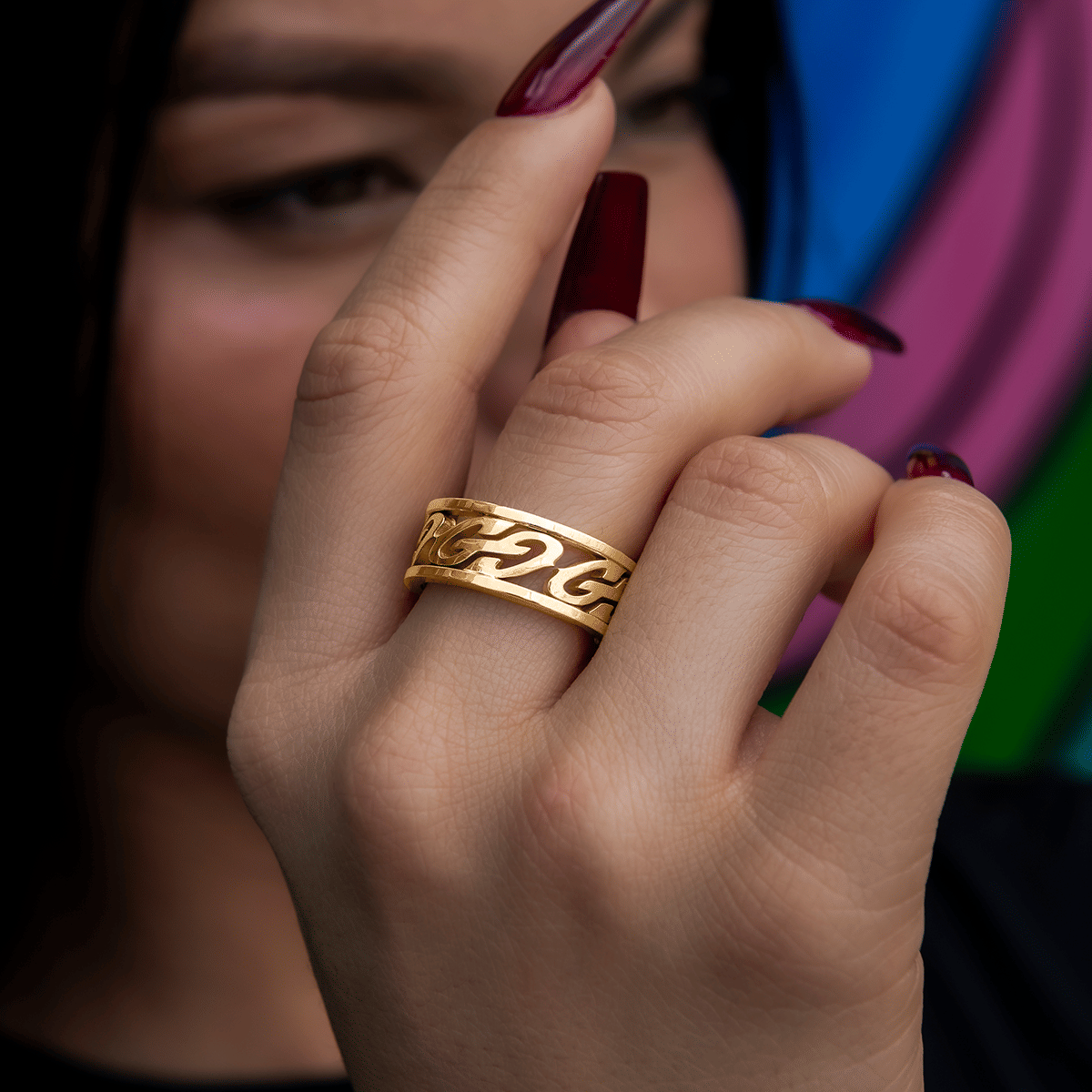 GLD PROMO SETS - WOMEN GG Logo Ring in Yellow Gold