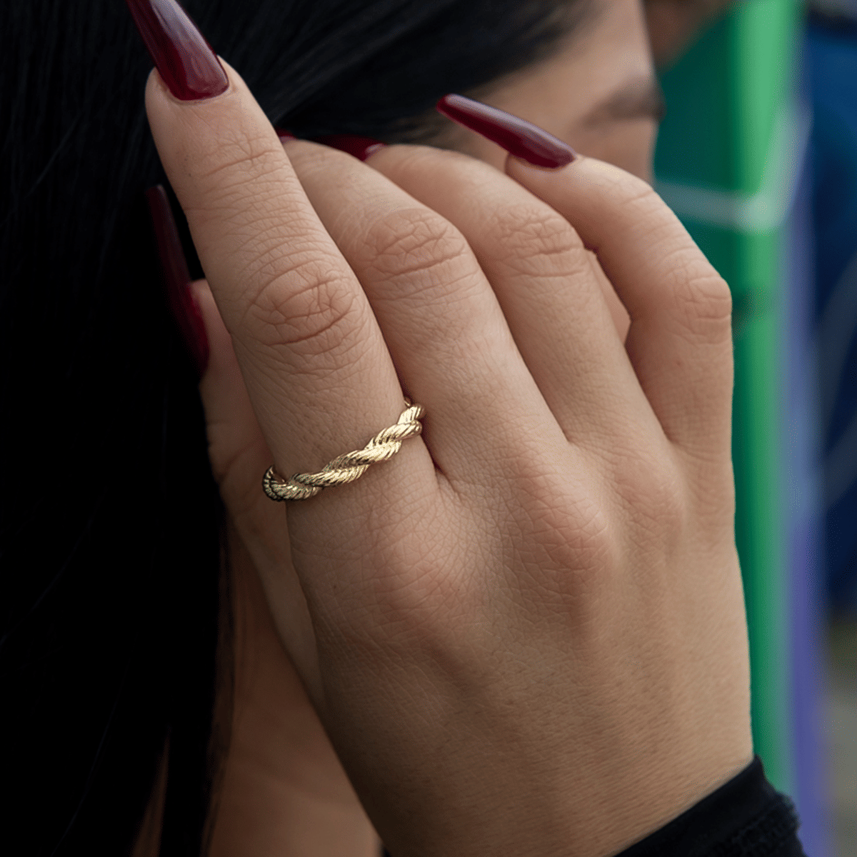 GLD PROMO SETS - WOMEN 4MM Rope Ring in Yellow Gold