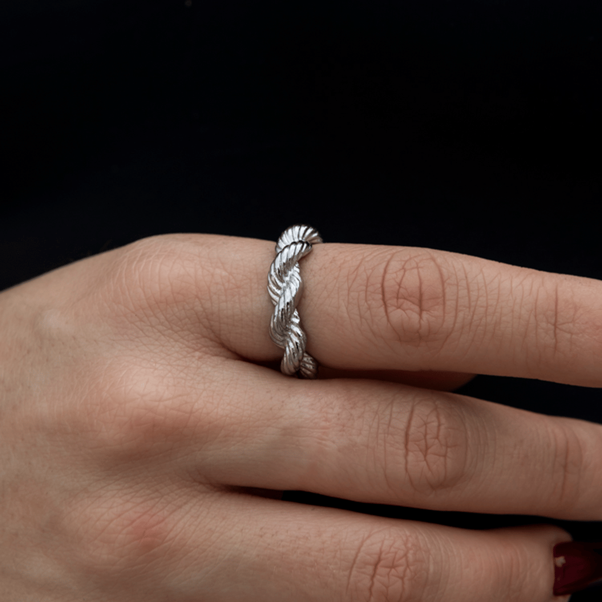GLD PROMO SETS - WOMEN 6MM Rope Ring in White Gold