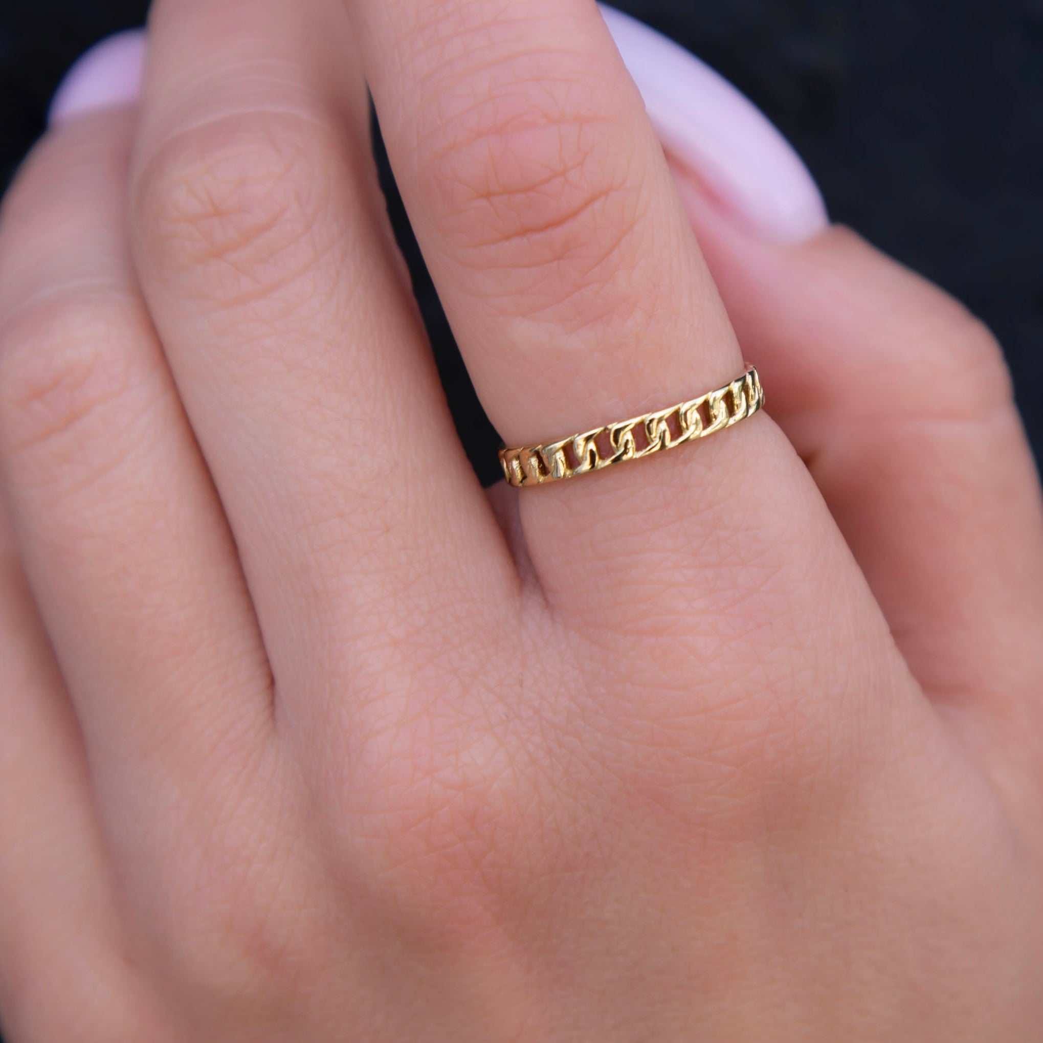GLD PROMO SETS - WOMEN Micro Cuban Band Ring