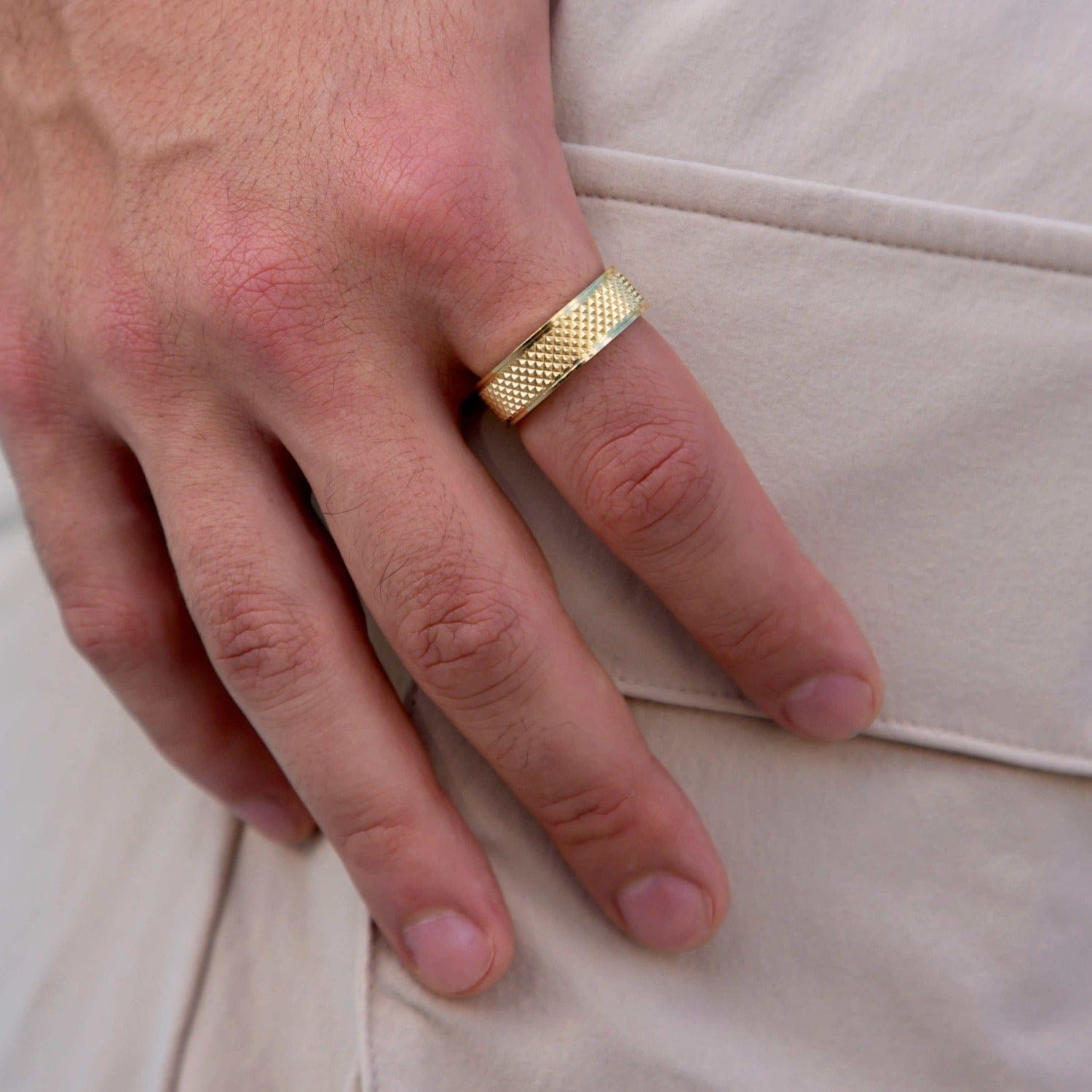 GLD PROMO SETS Grooved Spike Ring