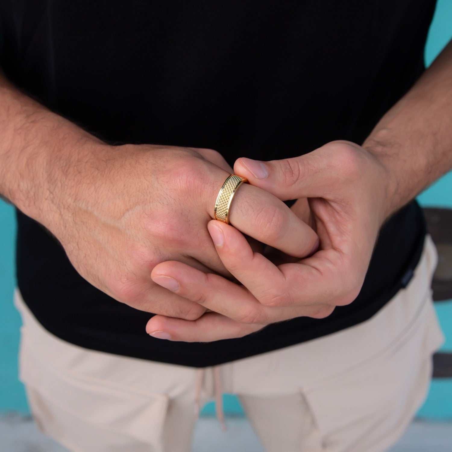 GLD PROMO SETS Grooved Spike Ring
