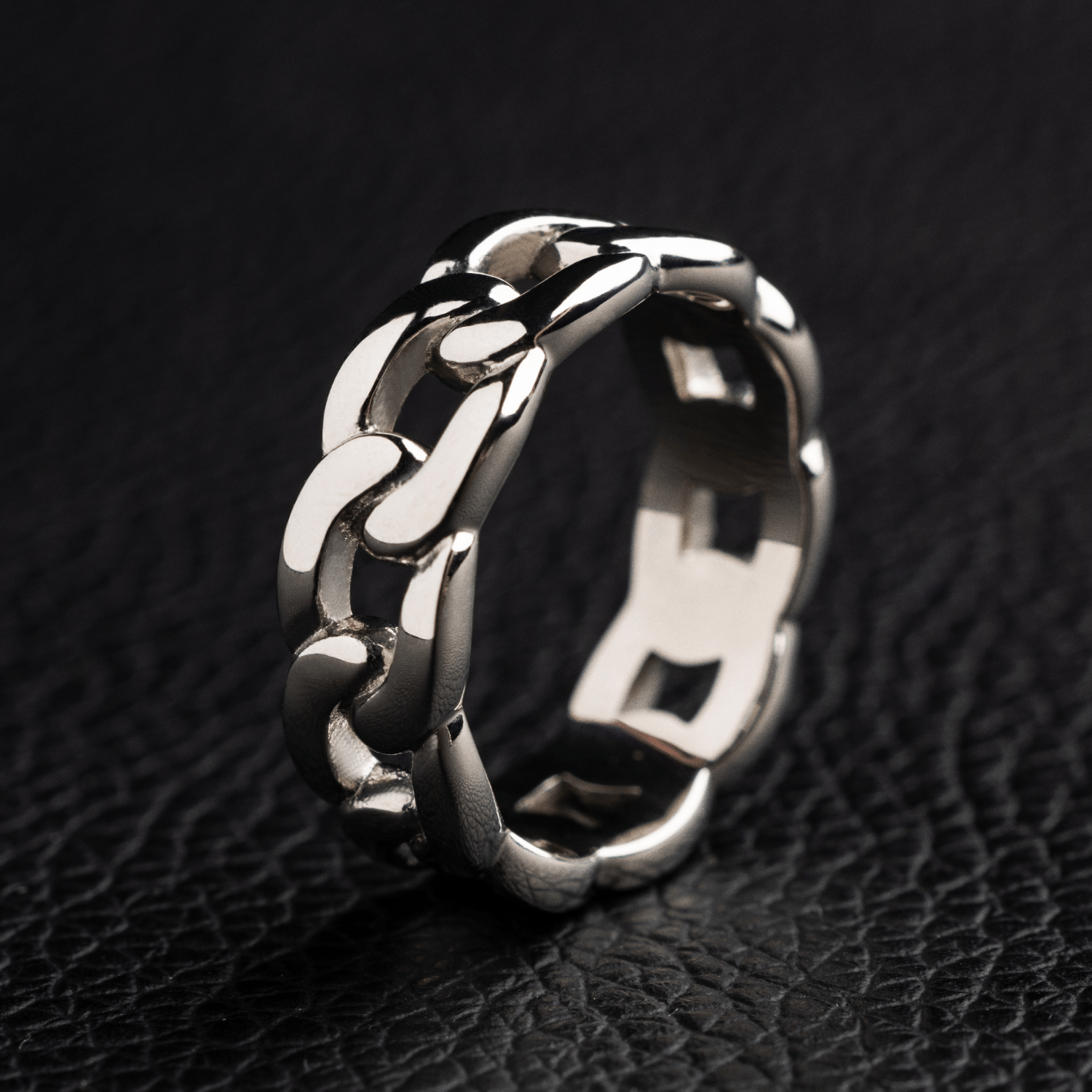 GLD PROMO SETS Cuban Band Ring in White Gold - 7mm