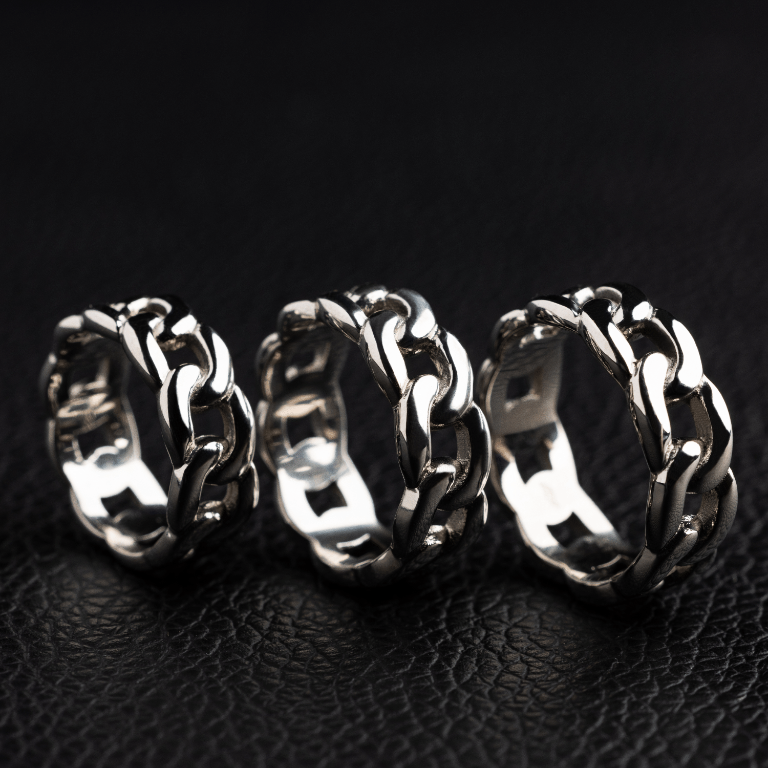 GLD PROMO SETS Cuban Band Ring in White Gold - 7mm