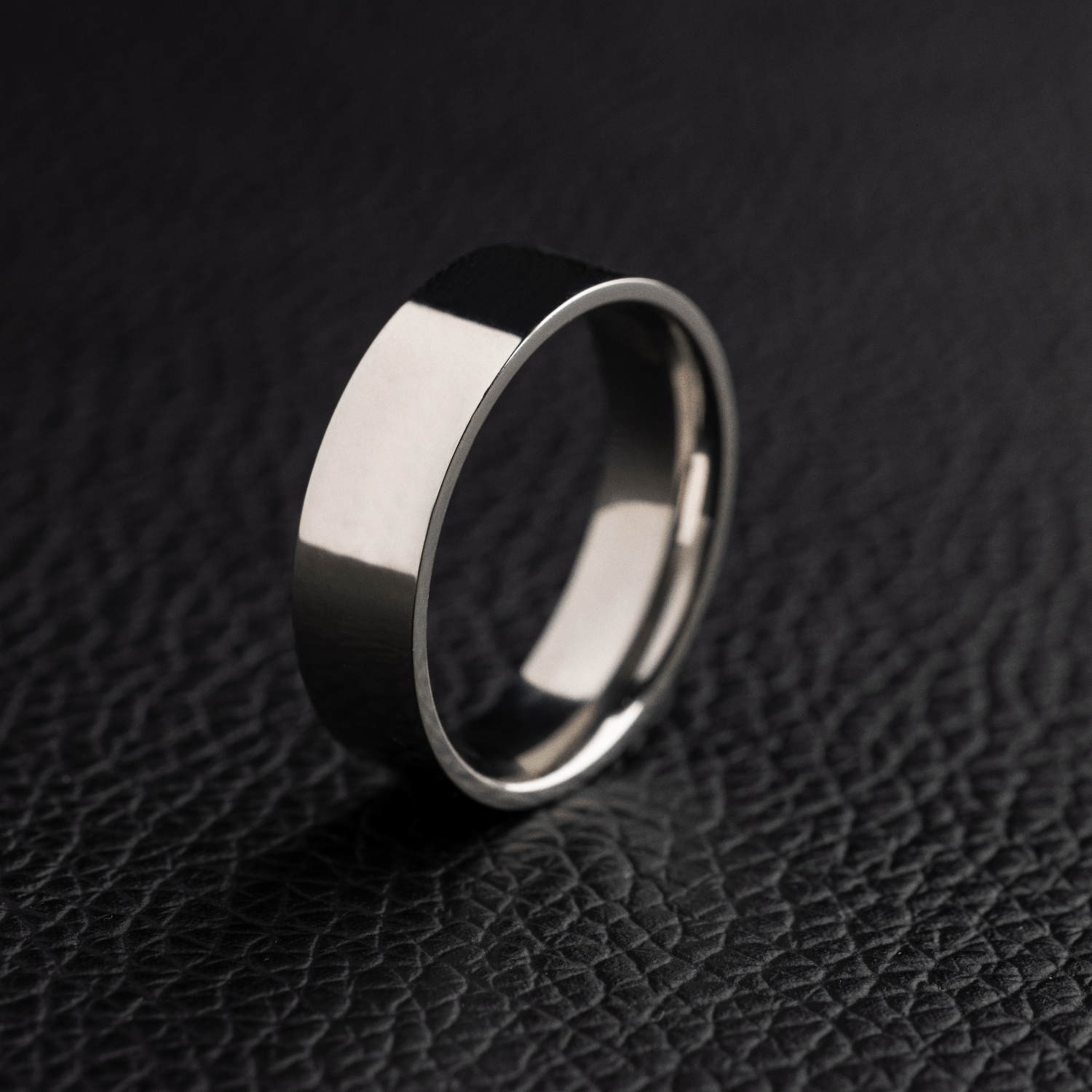 GLD PROMO SETS Flat Band Ring in White Gold