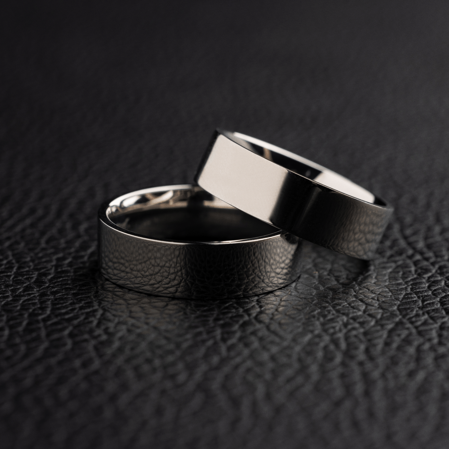 GLD PROMO SETS Flat Band Ring in White Gold