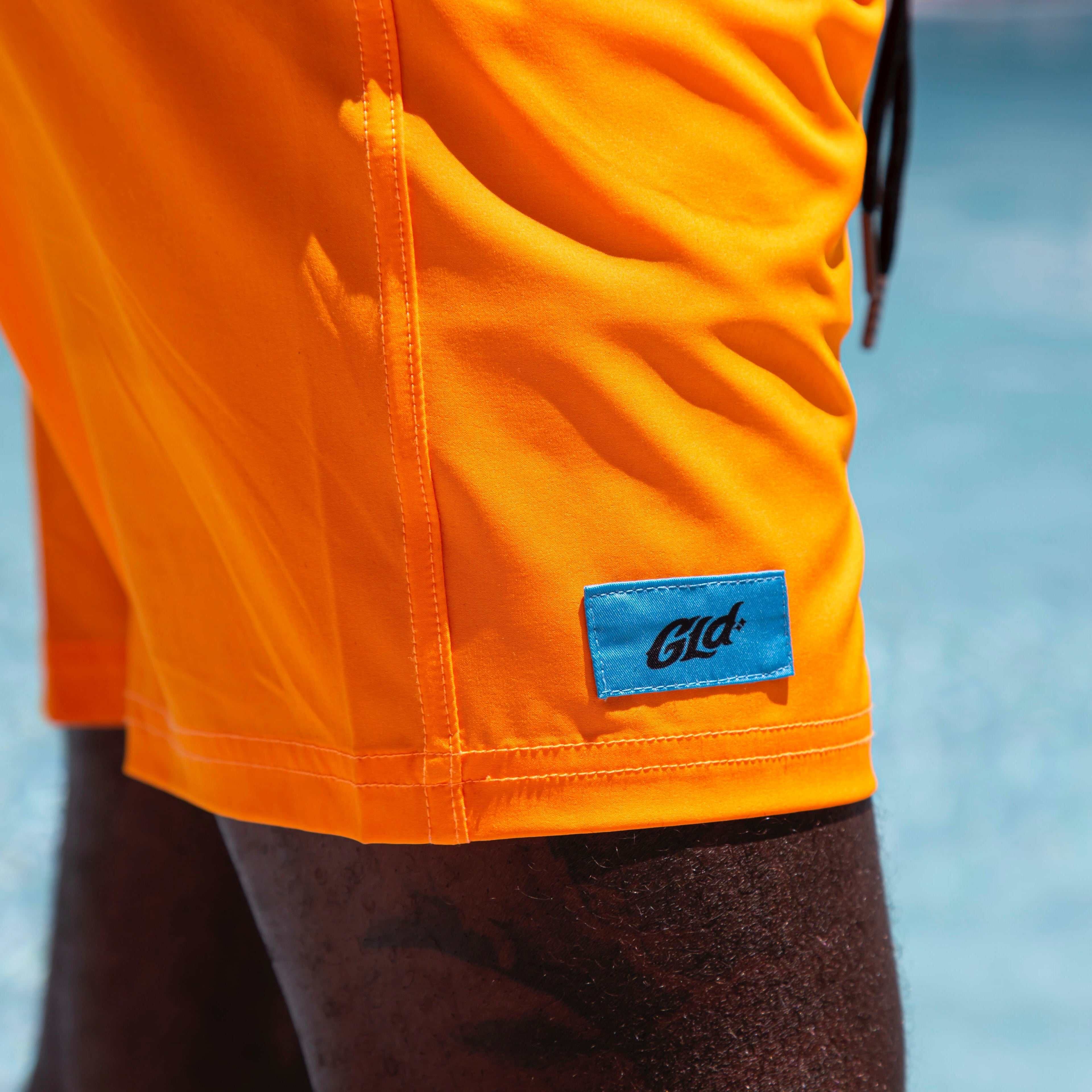 GLD PROMO Neon Orange Summer Board Shorts