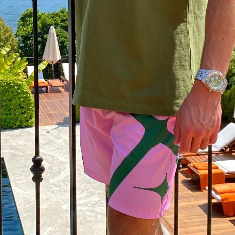 GLD PROMO Neon Pink Summer Board Shorts