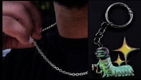GLD PROMO Box Chain + Caterpillar Keychain
