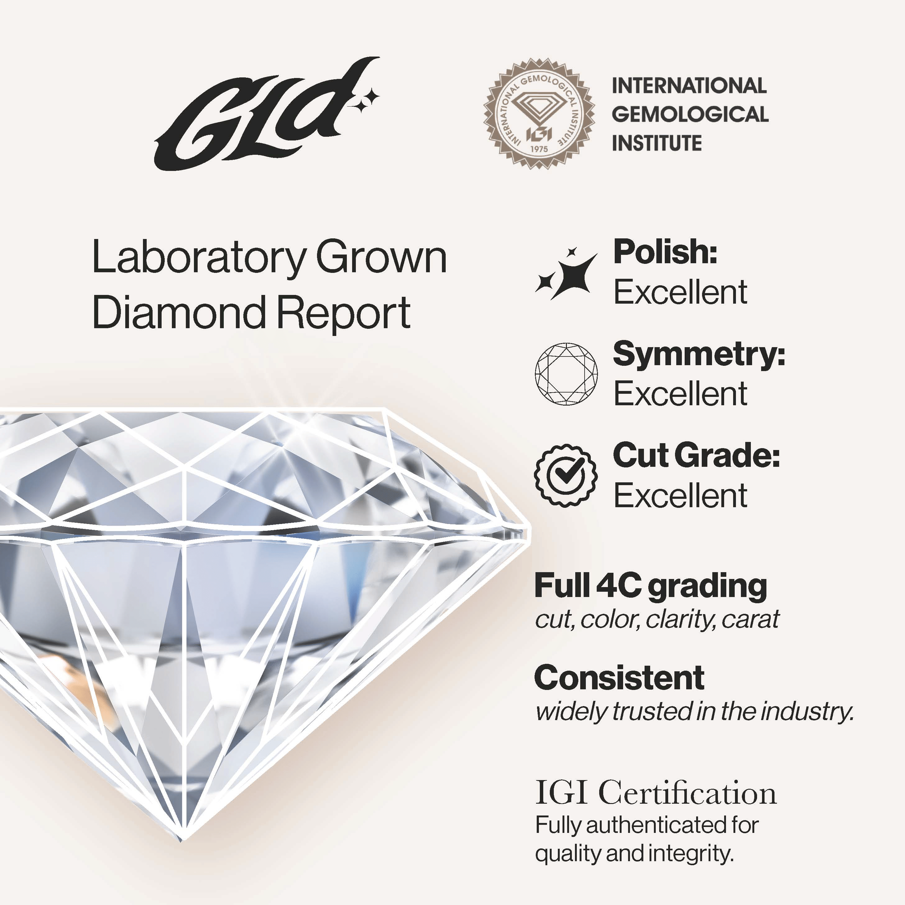GLD Women Teardrop Single Stone Lab Diamond Engagement Ring in Platinum