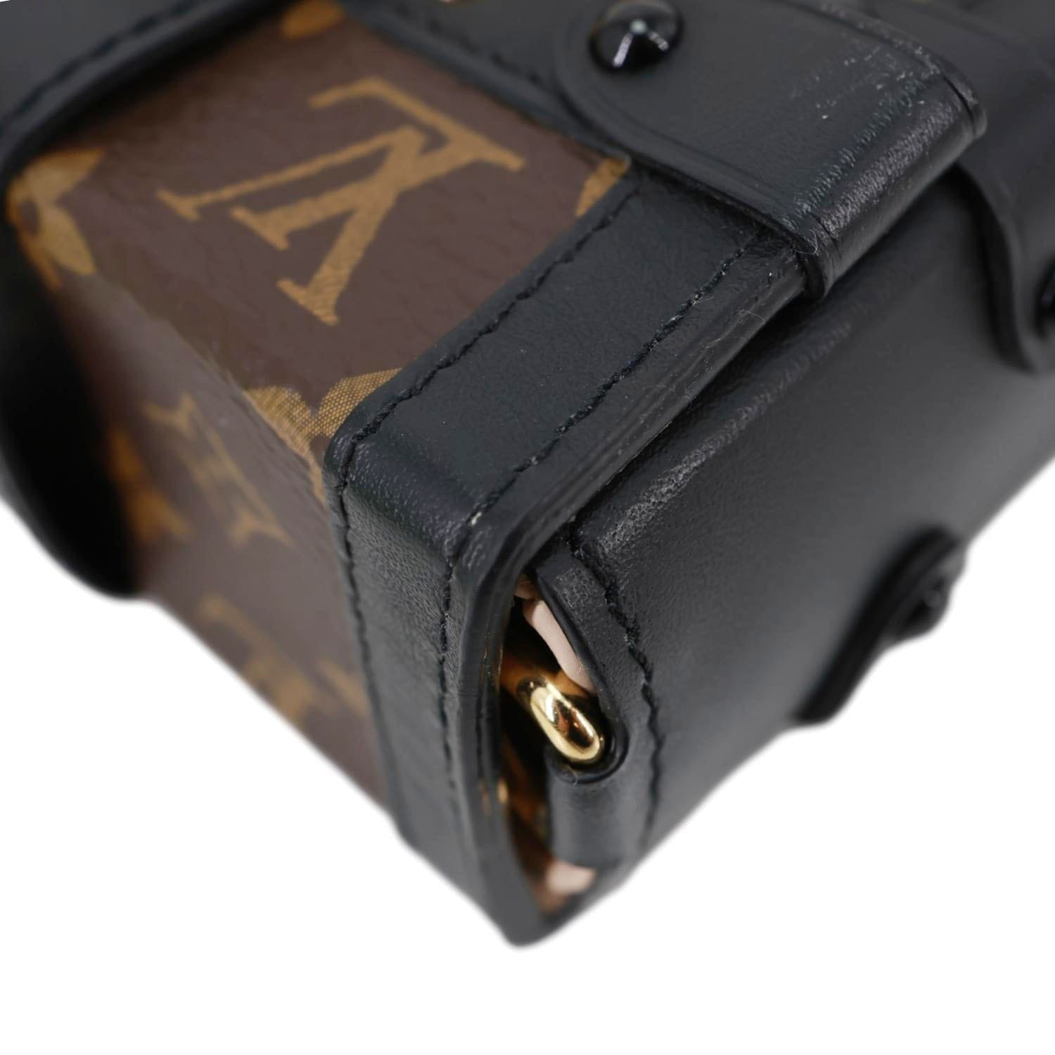 LOUIS VUITTON Essential Trunk NM Monogram Canvas Crossbody Bag Black