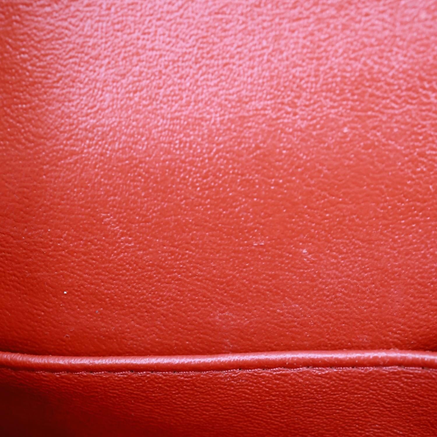 CHANEL Classic Double Flap Medium Quilted Lambskin Leather Shoulder Bag Red