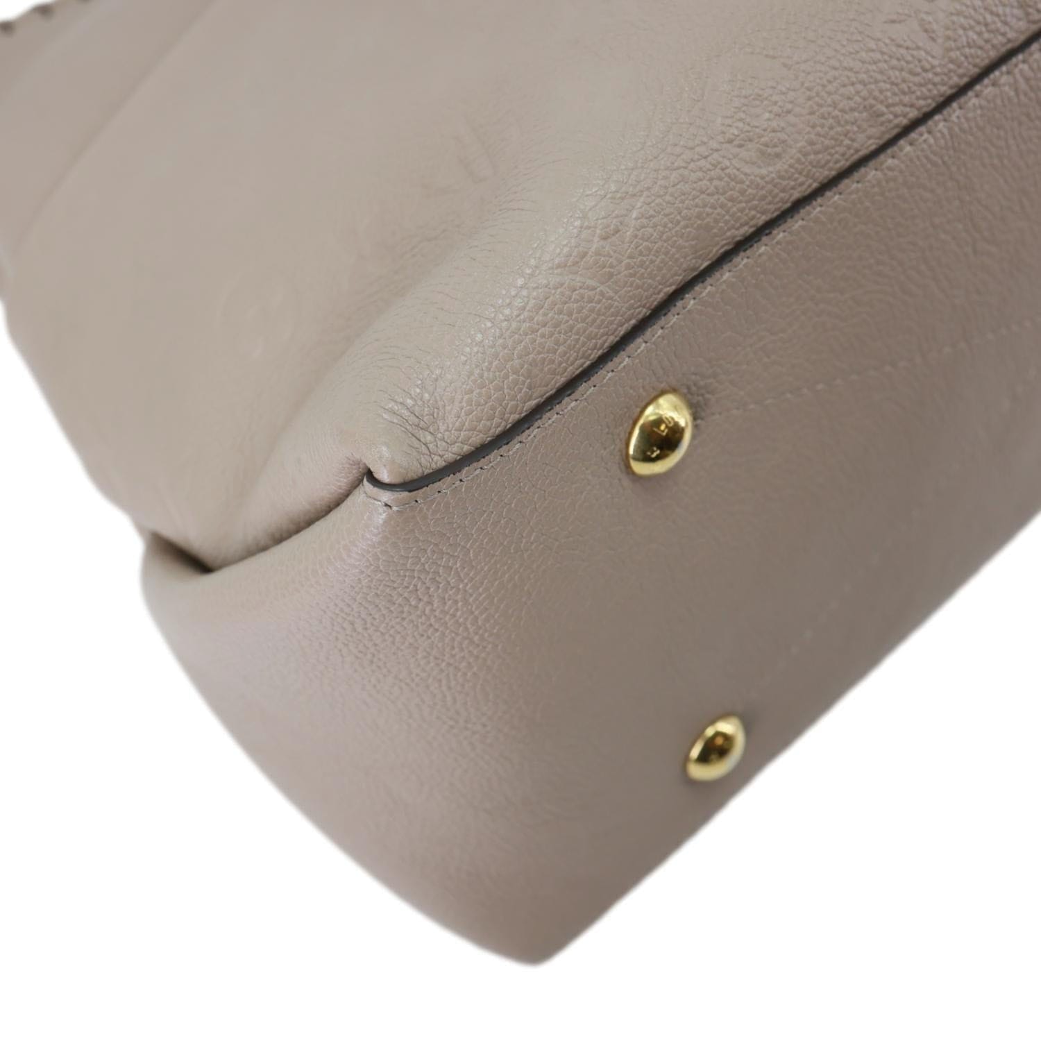 LOUIS VUITTON Maida Monogram Empreinte Leather Hobo Shoulder Bag Beige
