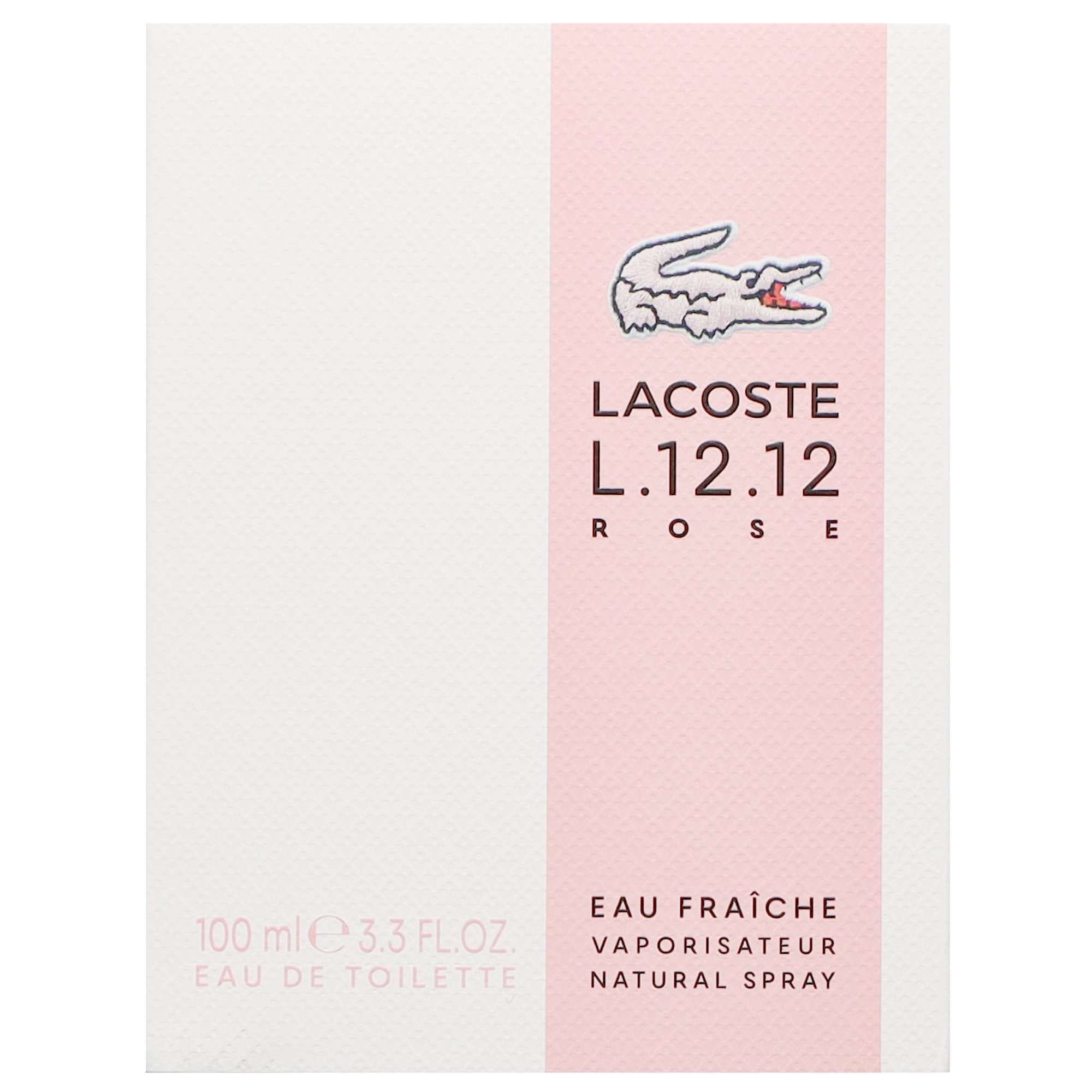 Lacoste L.12.12 Rose Eau Fraiche Eau de Toilette Spray 100ml