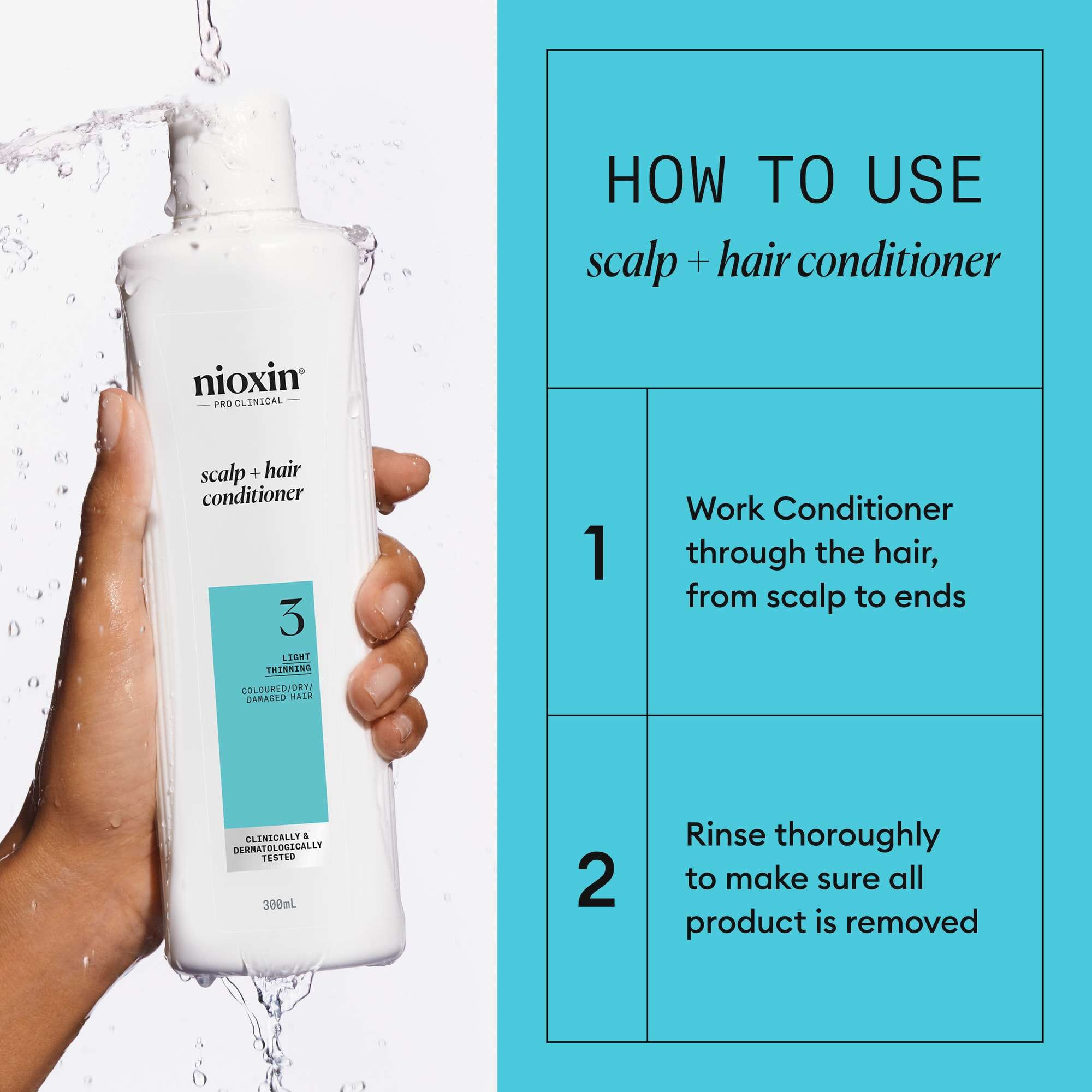 Nioxin Pro Clinical System 3 Conditioner for Coloured Hair with Light Thinning 300ml