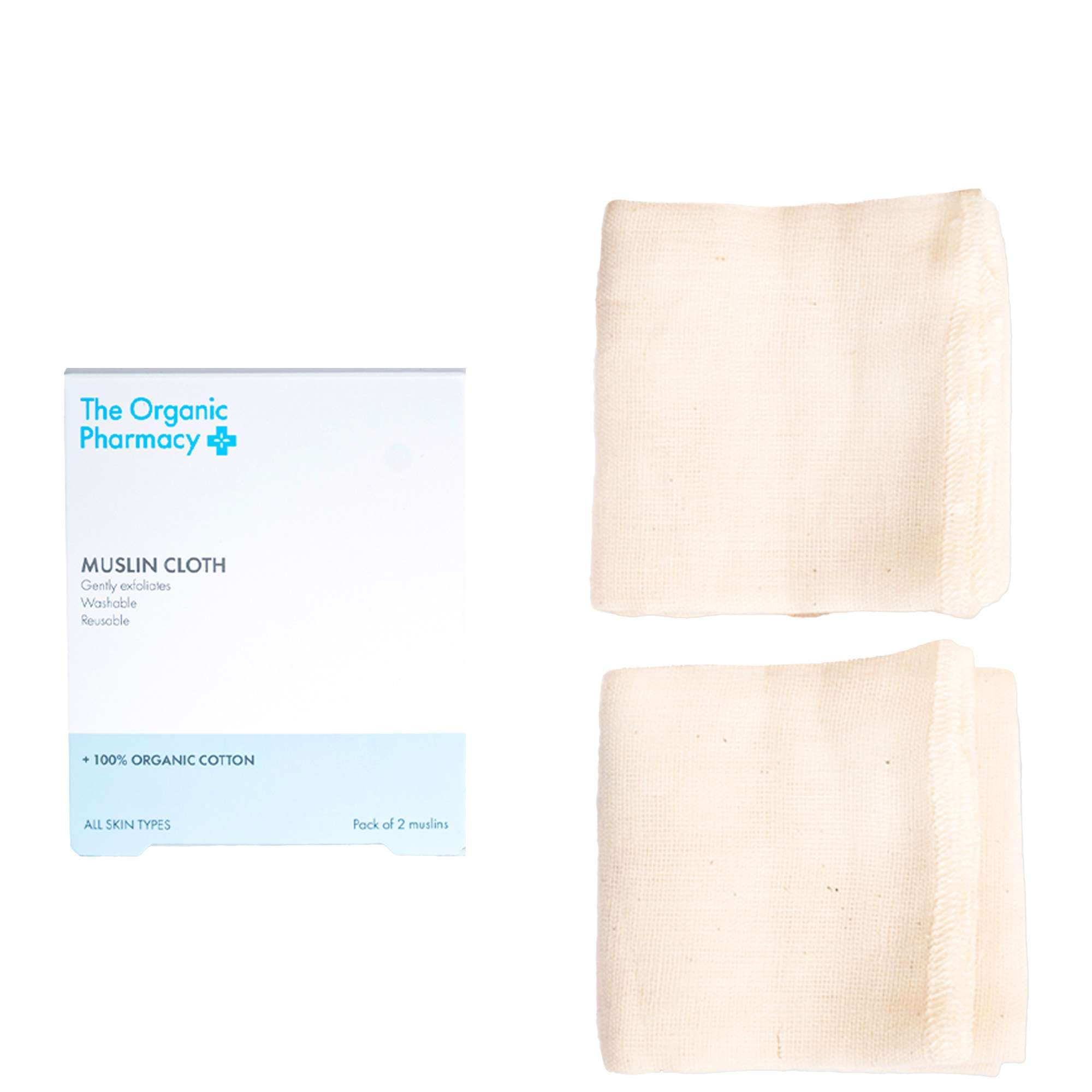 The Organic Pharmacy Cleansers Muslin Cloth x 2