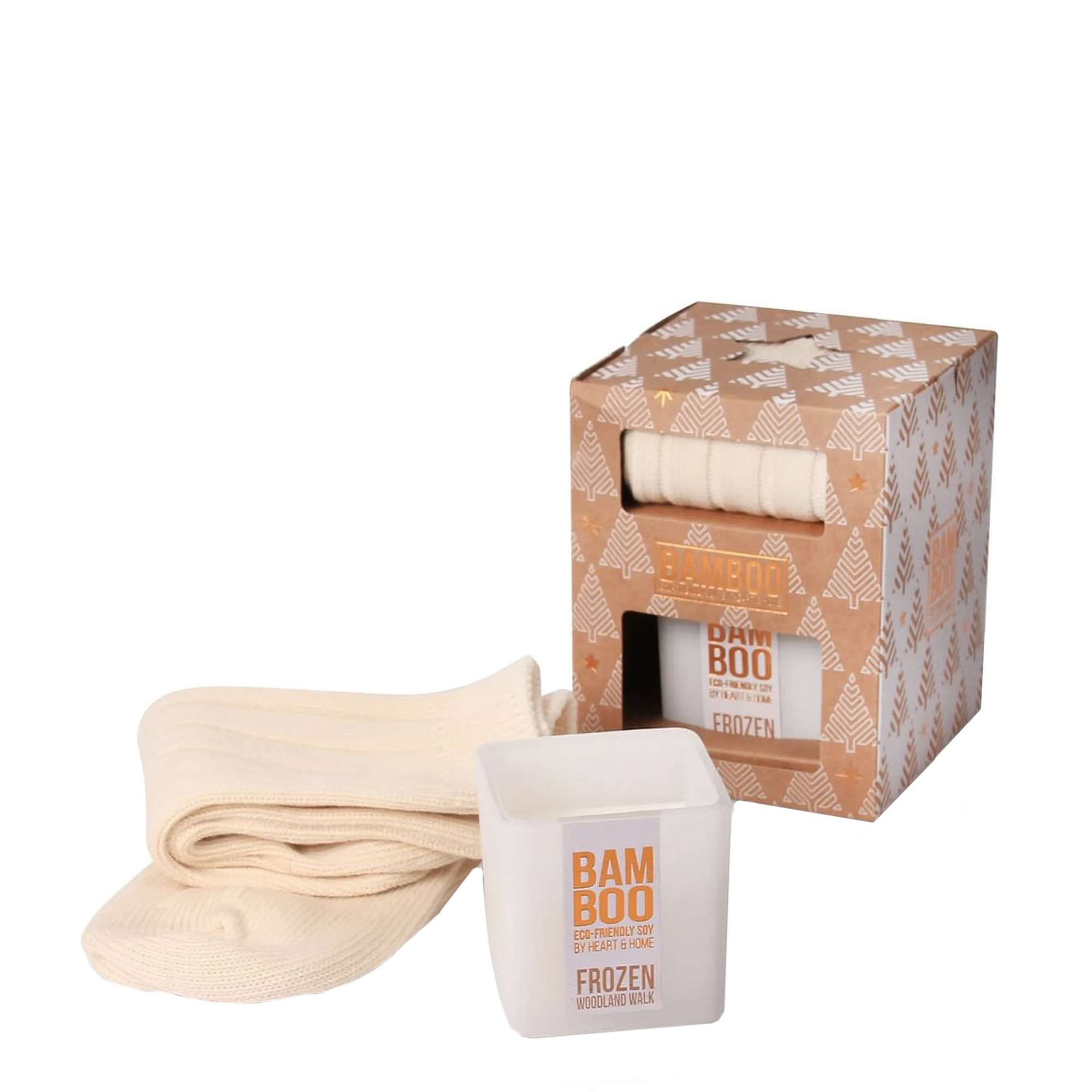 BAMBOO Gifts & Sets Small Candle & Socks