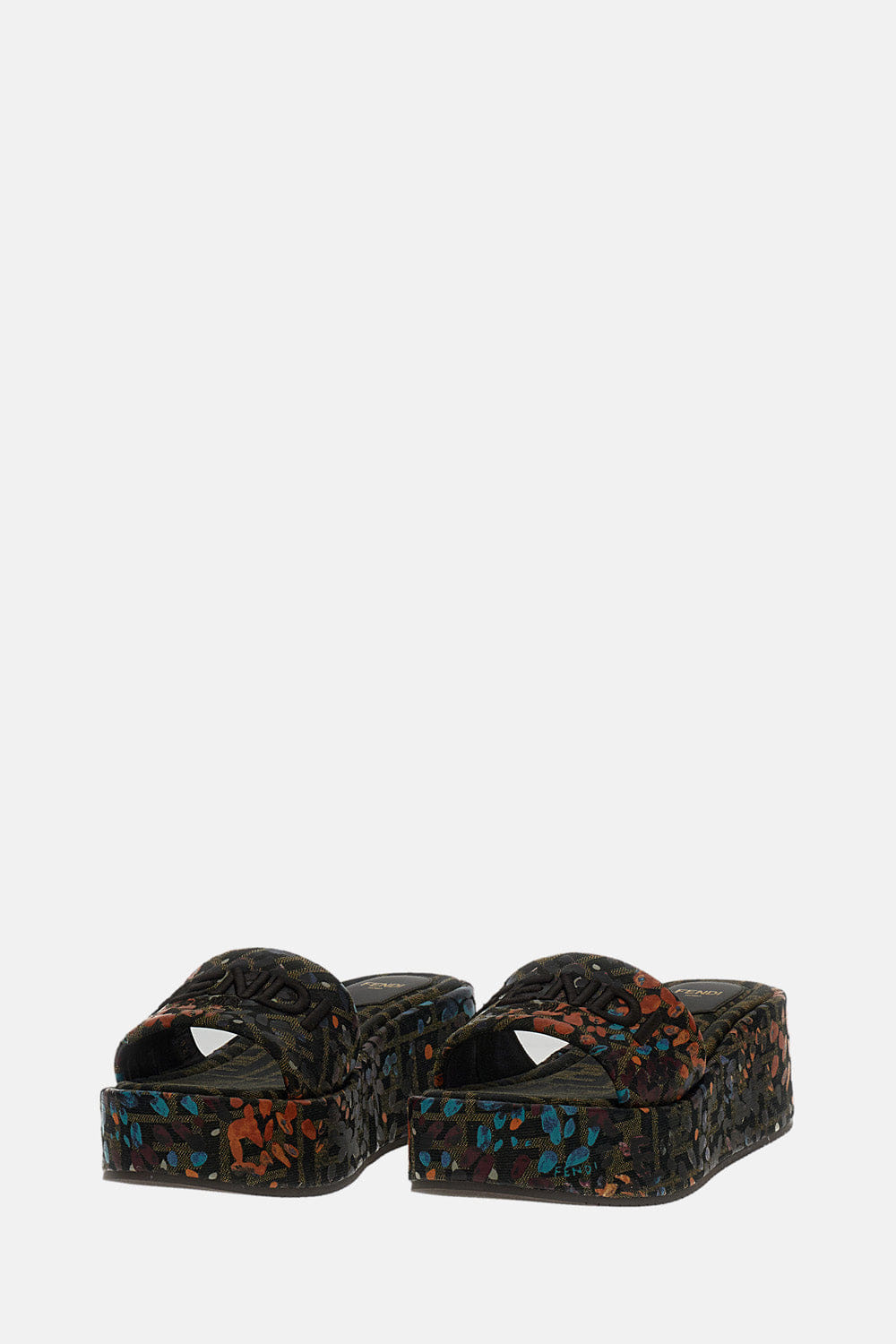 Fendi SANDALI SLIDES CON PLATEAU